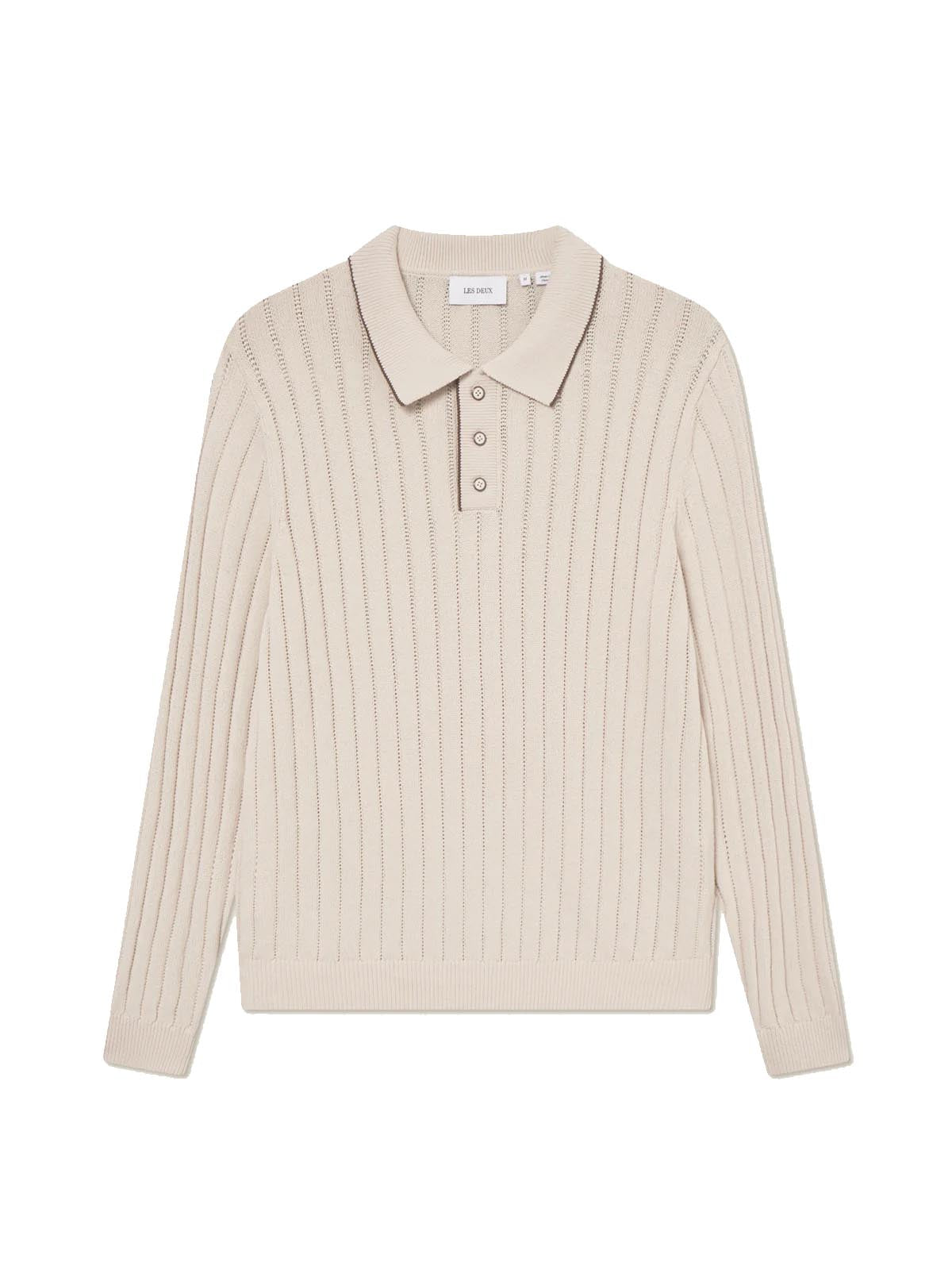 Les Deux Bogart Rugby Polo Knit Ivory