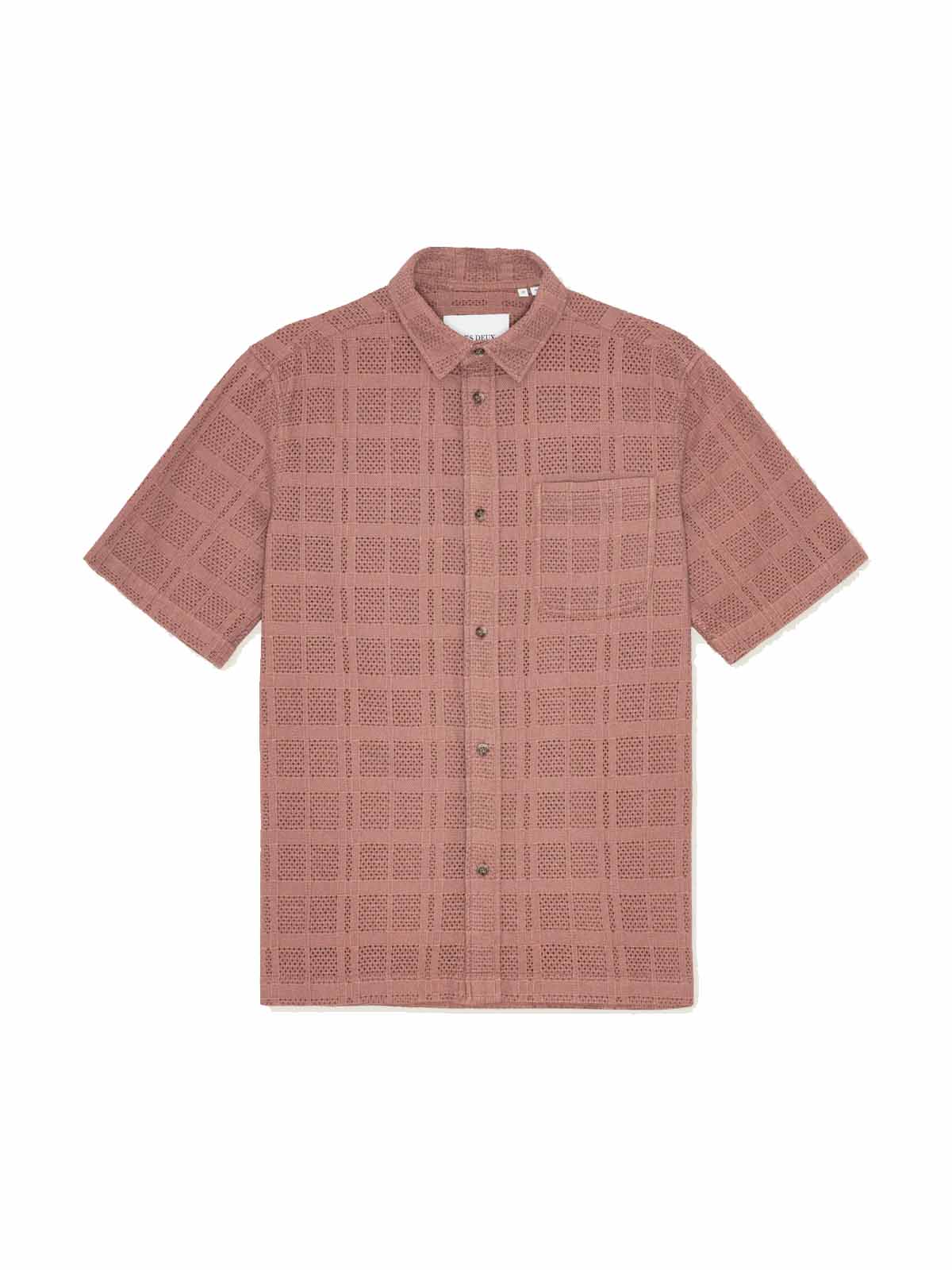 Les Deux Charlie SS Shirt Cognac Red