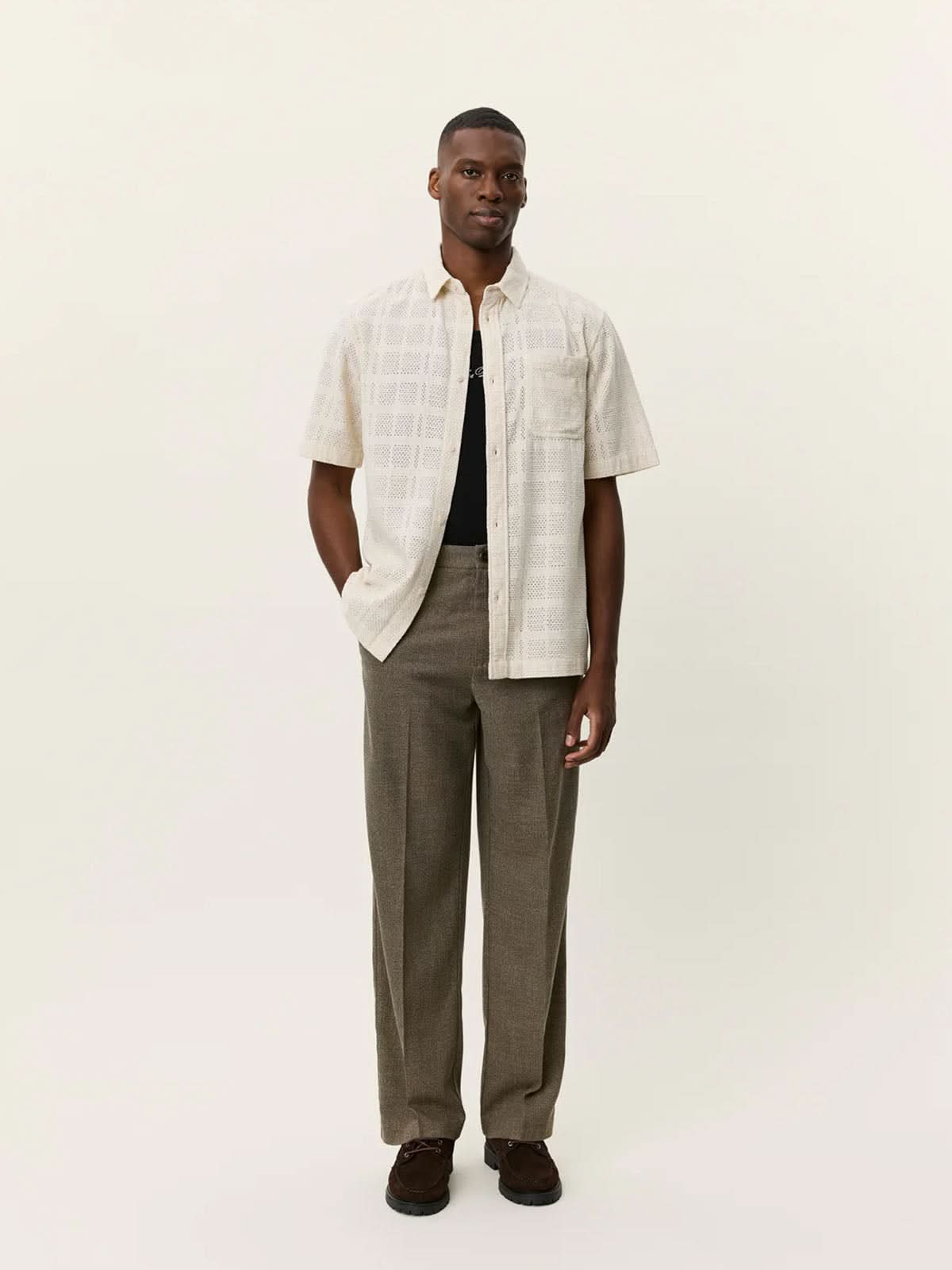 Les Deux Charlie SS Shirt Ivory