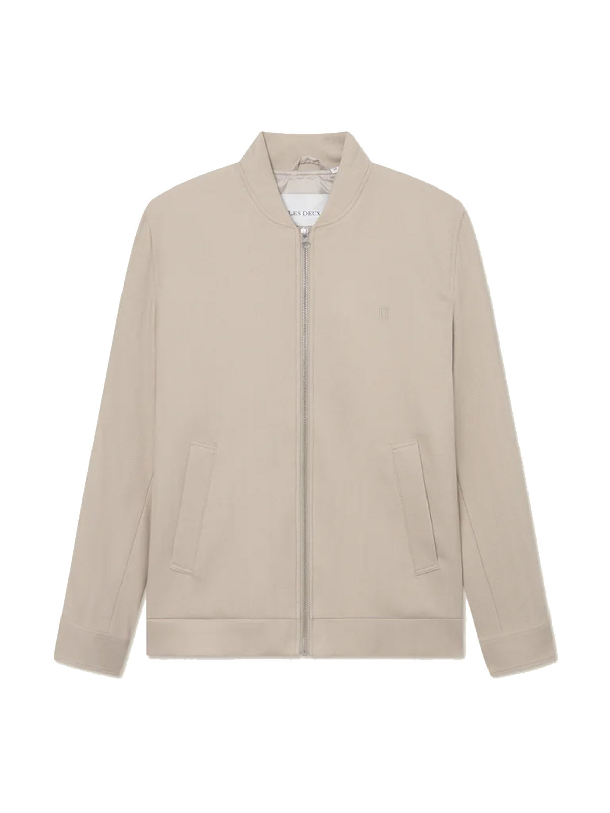 Les Deux Como Reg Herringbone Bomber Jacket Dark Sand Light Sand