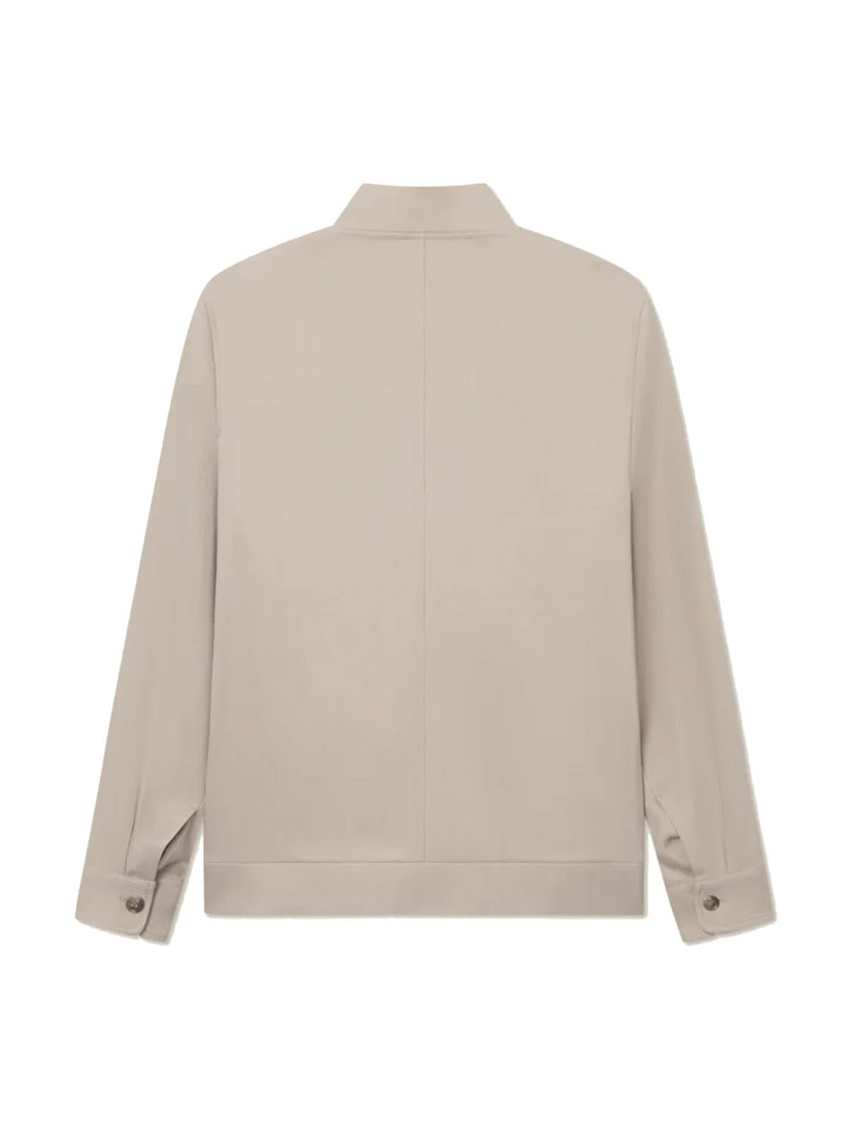 Les Deux Como Reg Herringbone Bomber Jacket Dark Sand Light Sand