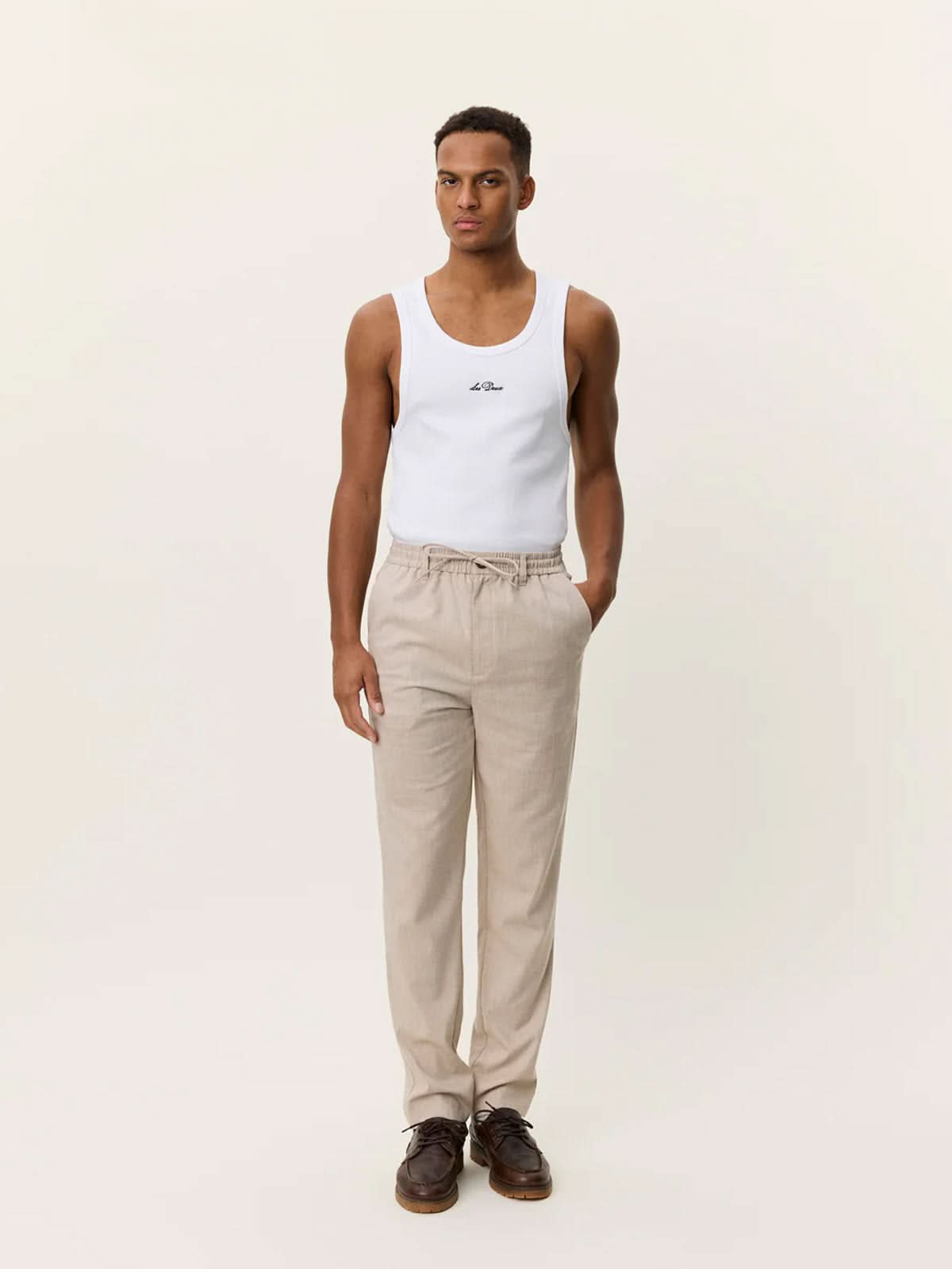 Les Deux Como Tapered Slub Pants Light Sand L32