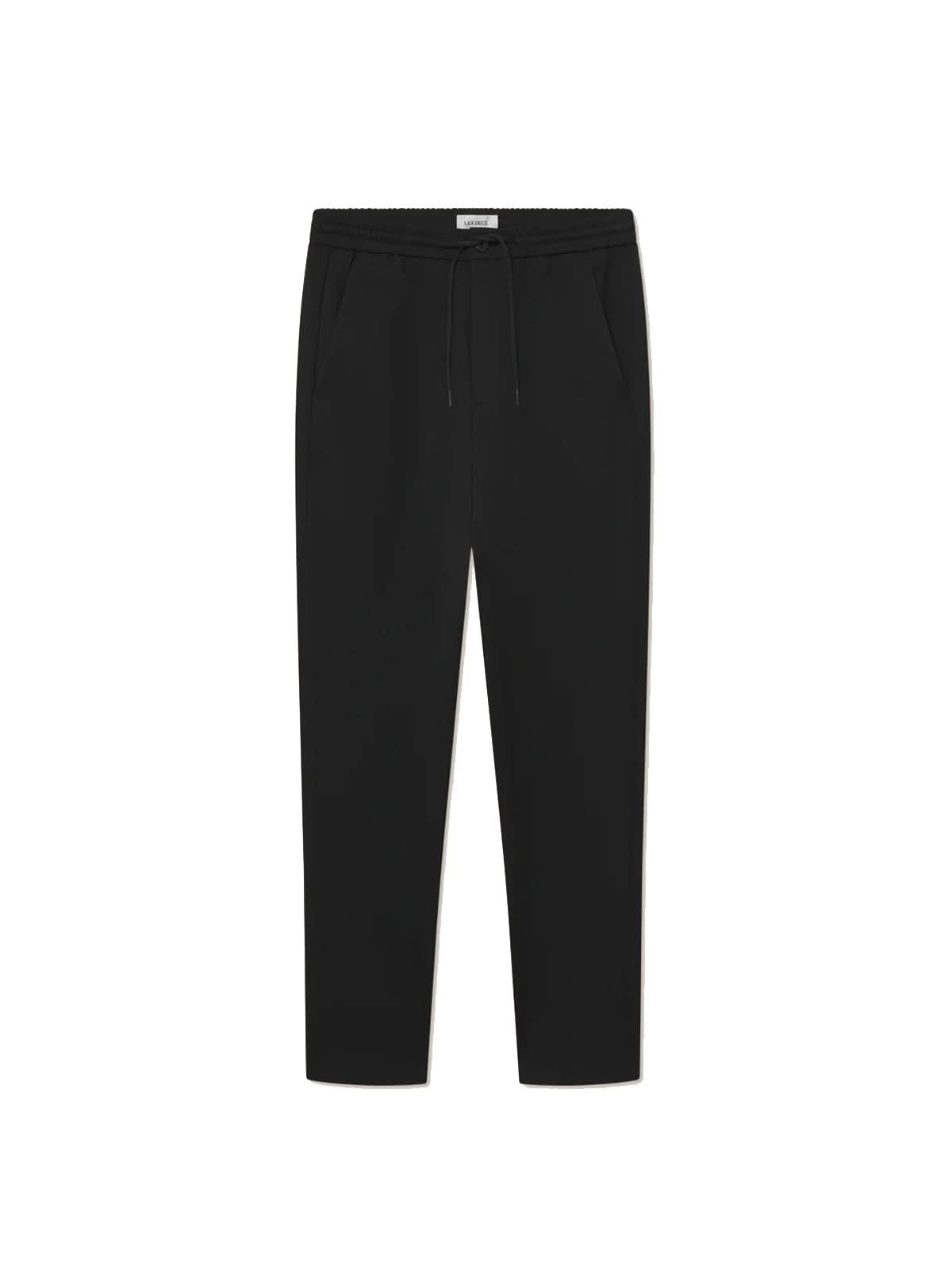 Les Deux Como Tapered Textured Drawstring Pants Black L30