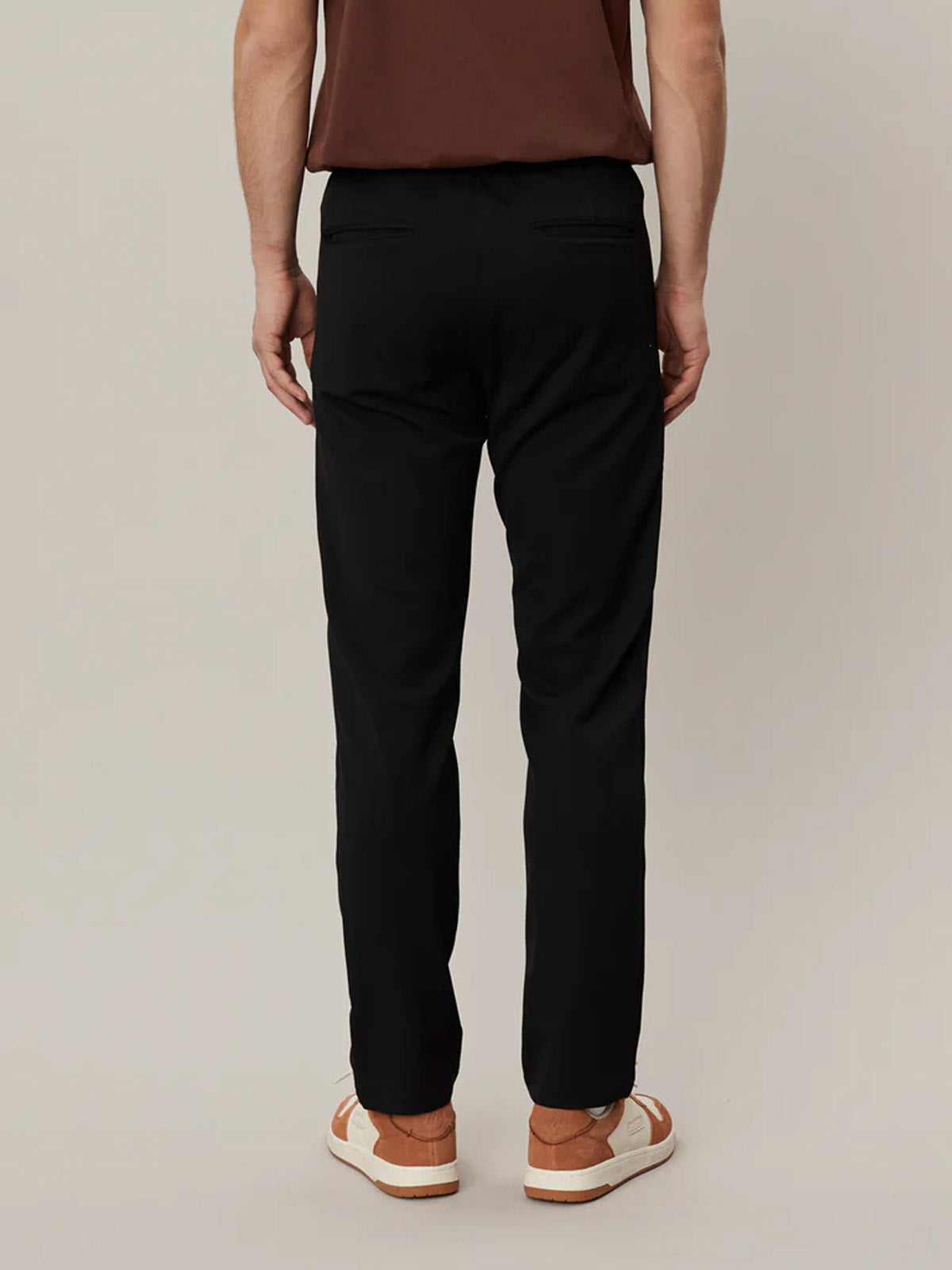 Les Deux Como Tapered Textured Drawstring Pants Black L30