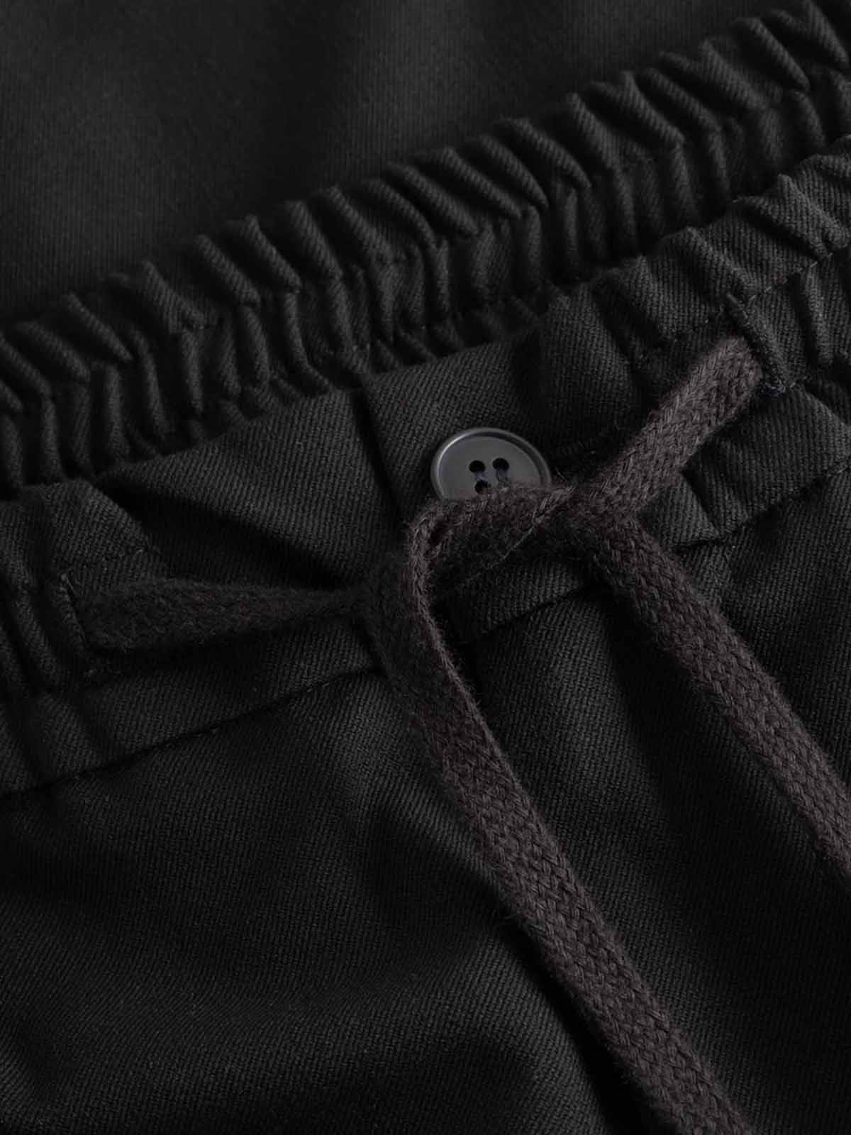 Les Deux Como Tapered Textured Drawstring Pants Black L30