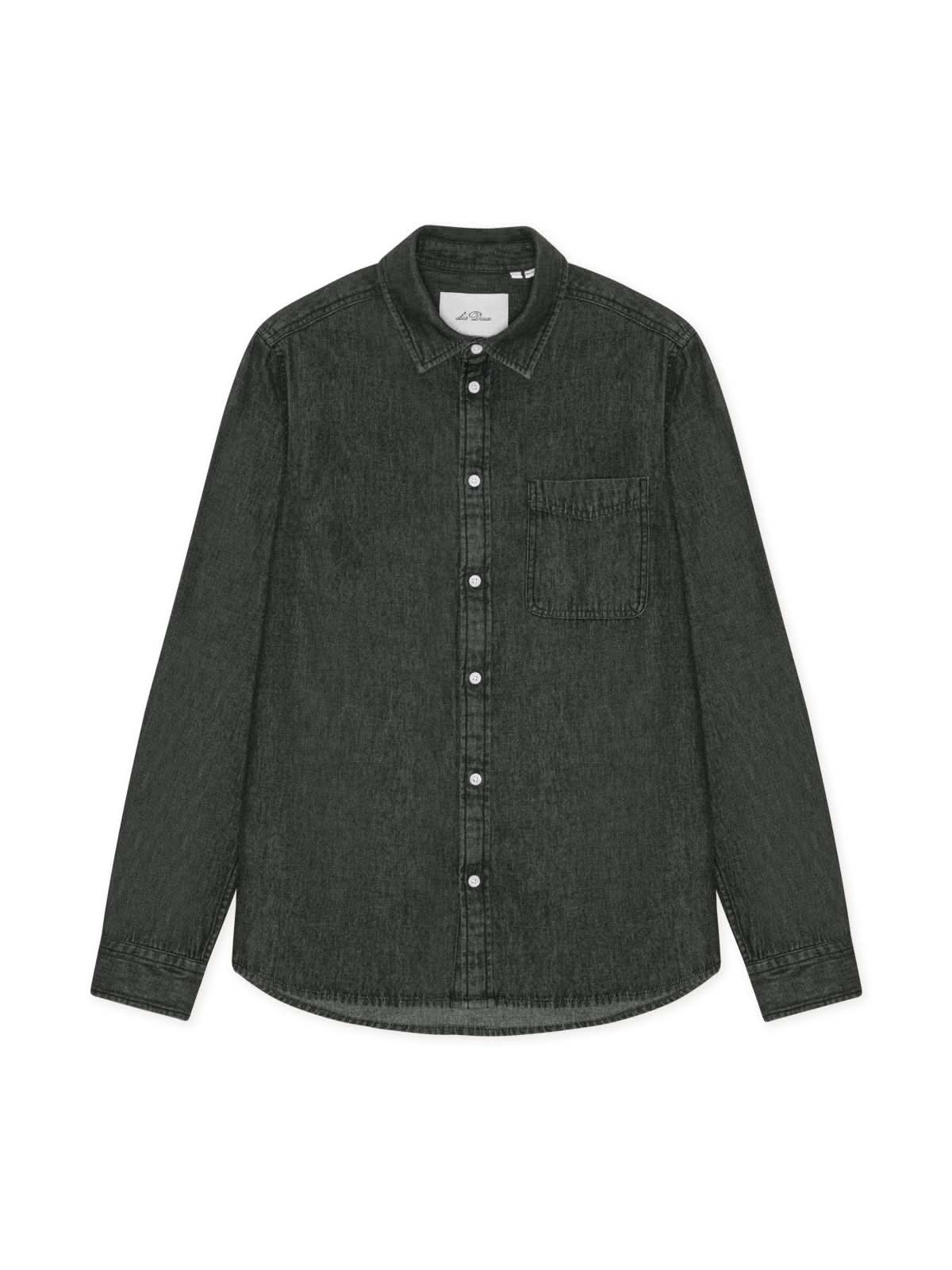 Les Deux Denim Shirt Black Washed Denim