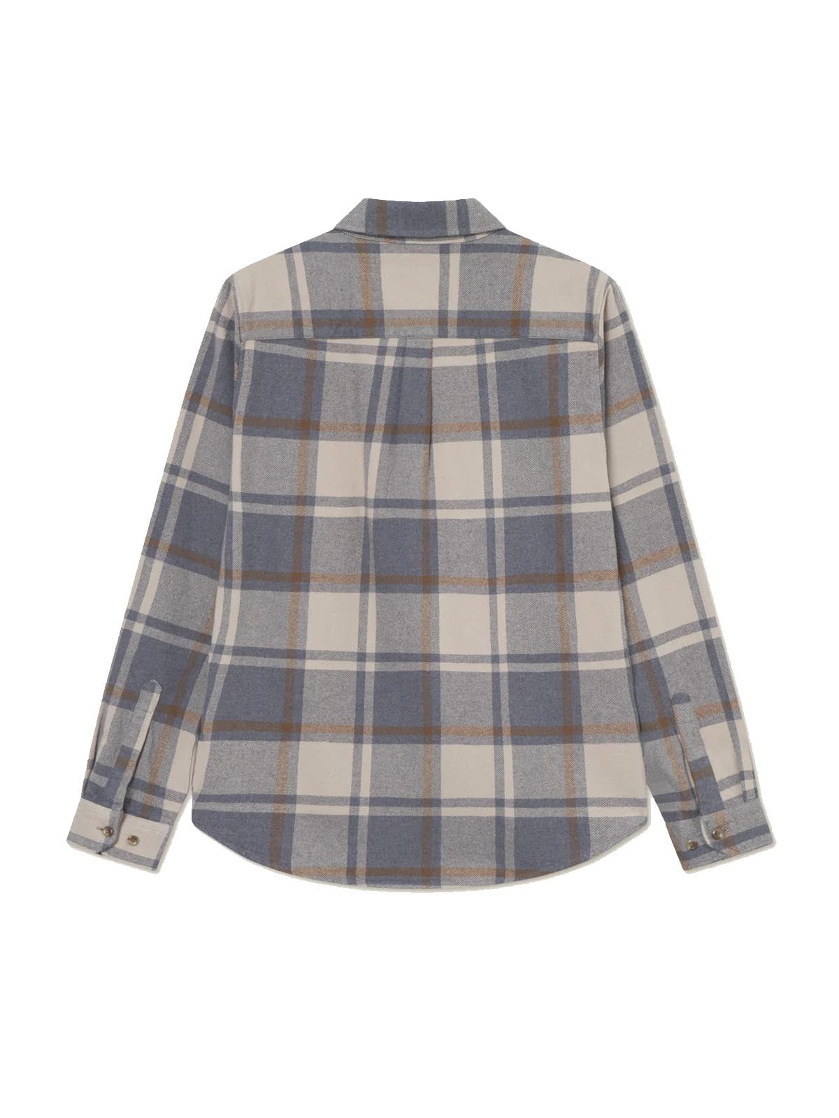 Les Deux Jeremy Check Flannel Shirt Grey Melange