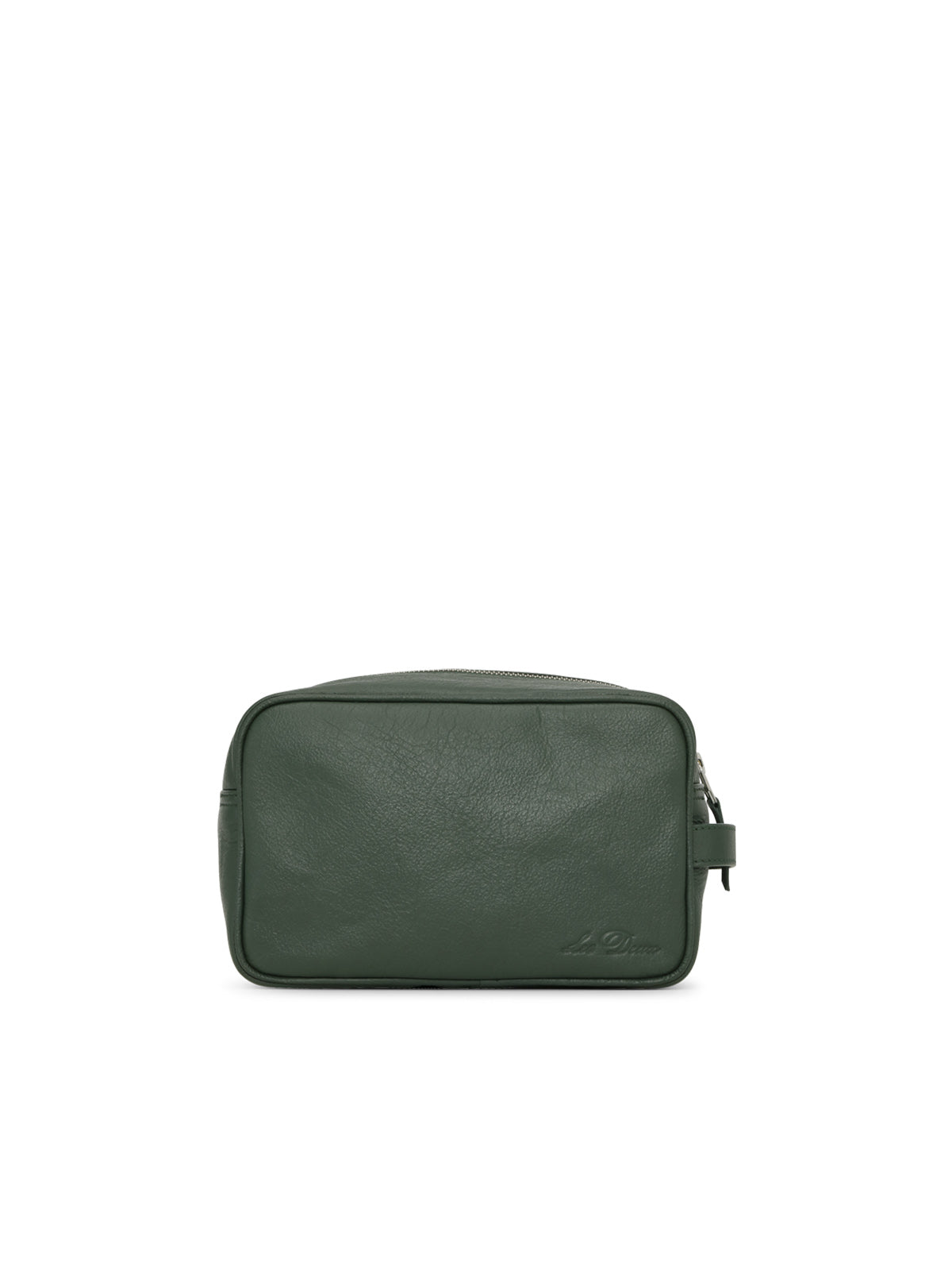 Les Deux Leather Wash Bag Rifle Green
