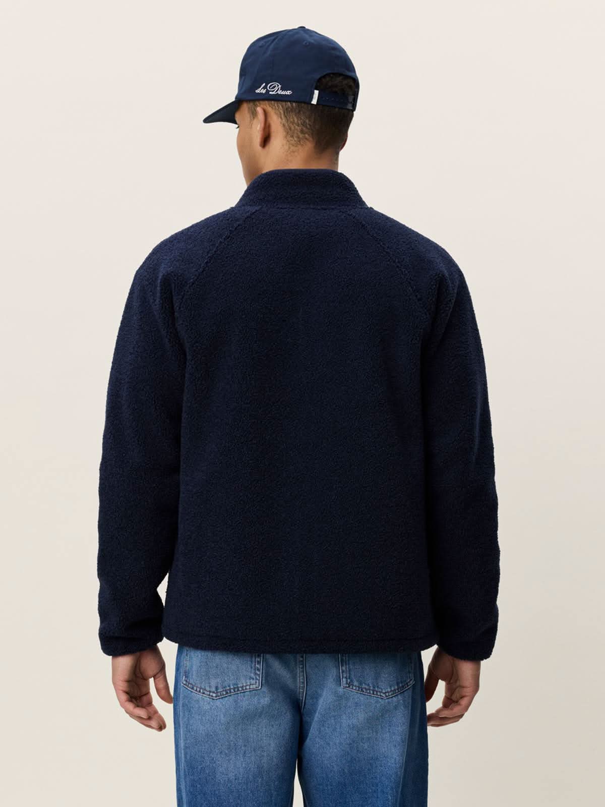 Les Deux Patch Teddy Jacket Dark Navy