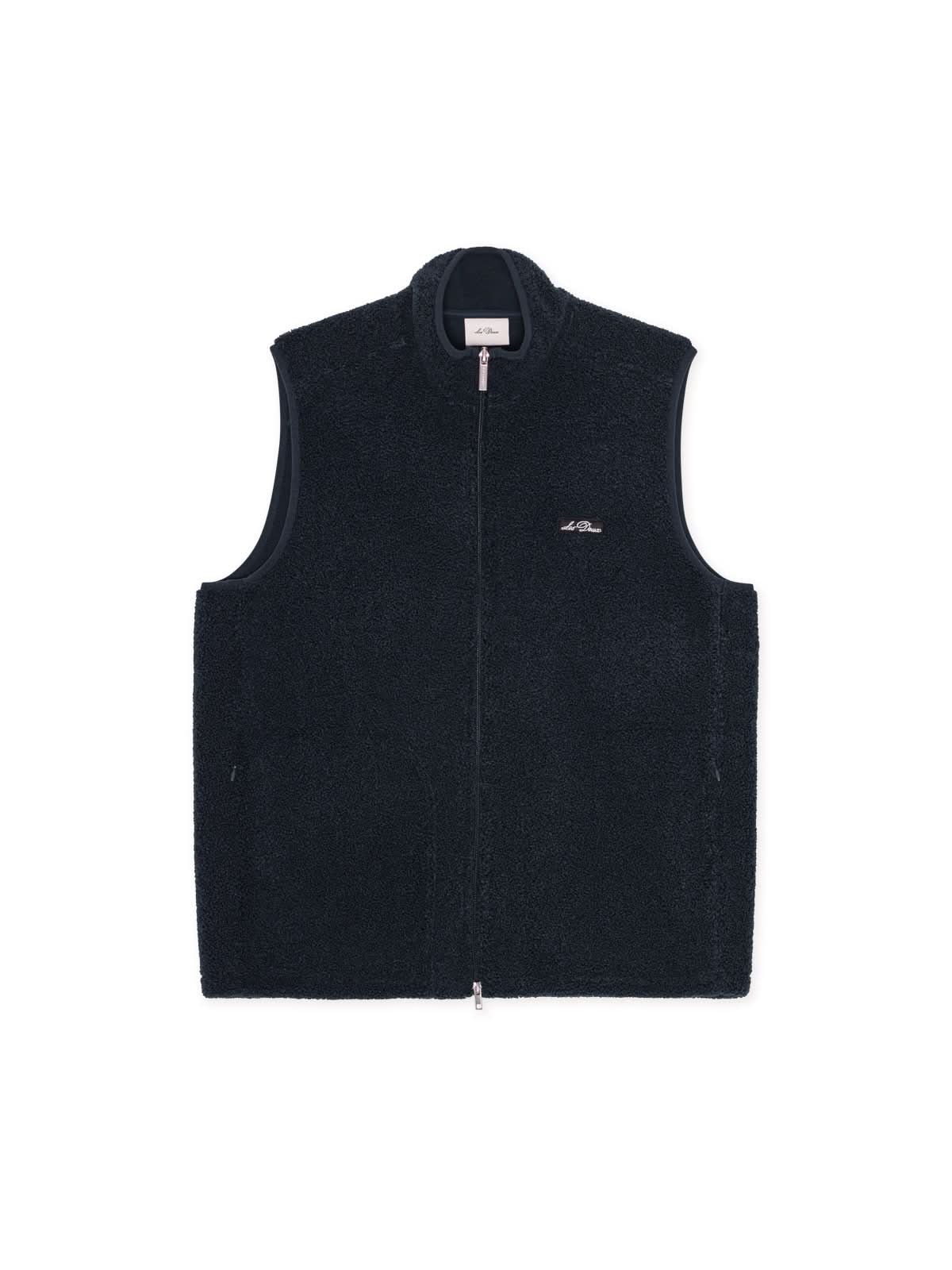 Les Deux Patch Teddy Vest Dark Navy