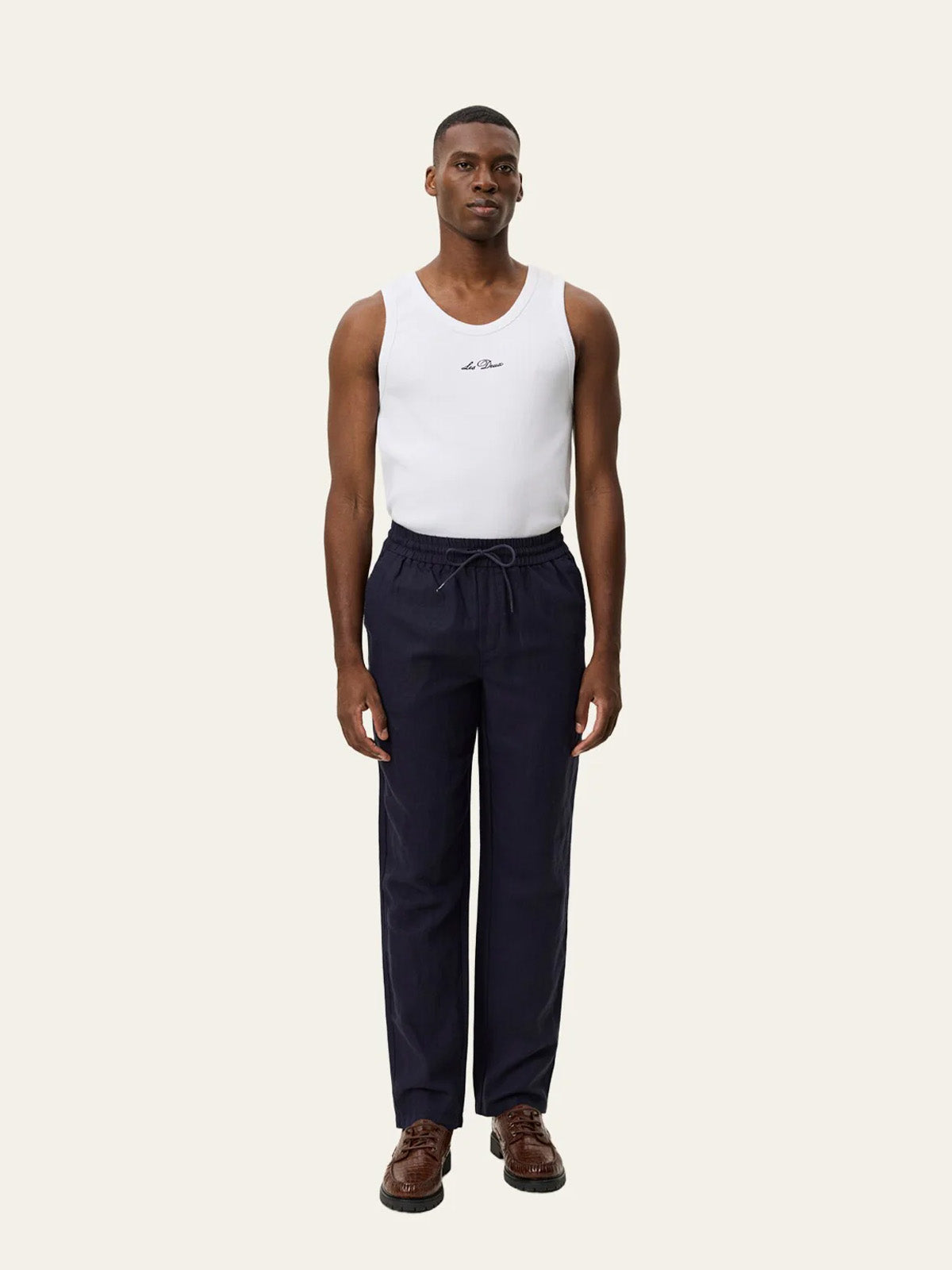 Les Deux Patrick Linen Pants Navy
