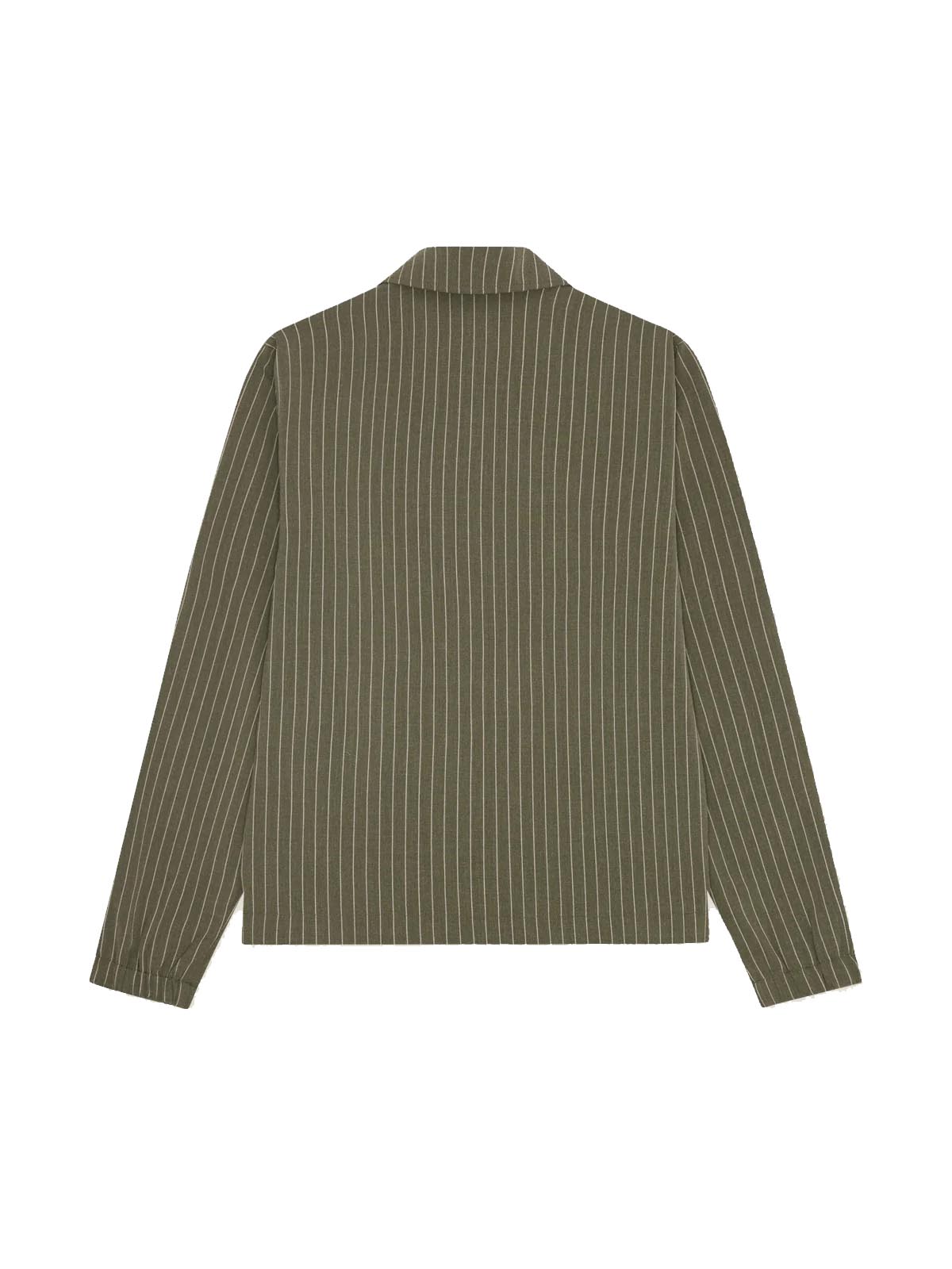 Les Deux Pinstripe Coach Jacket Olive Night