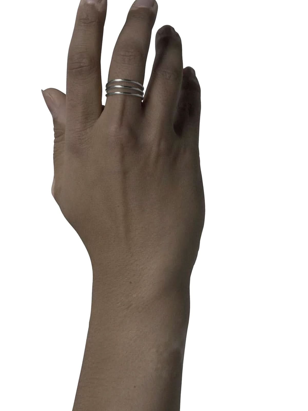 Les Solides Simple Ring Triple Silver