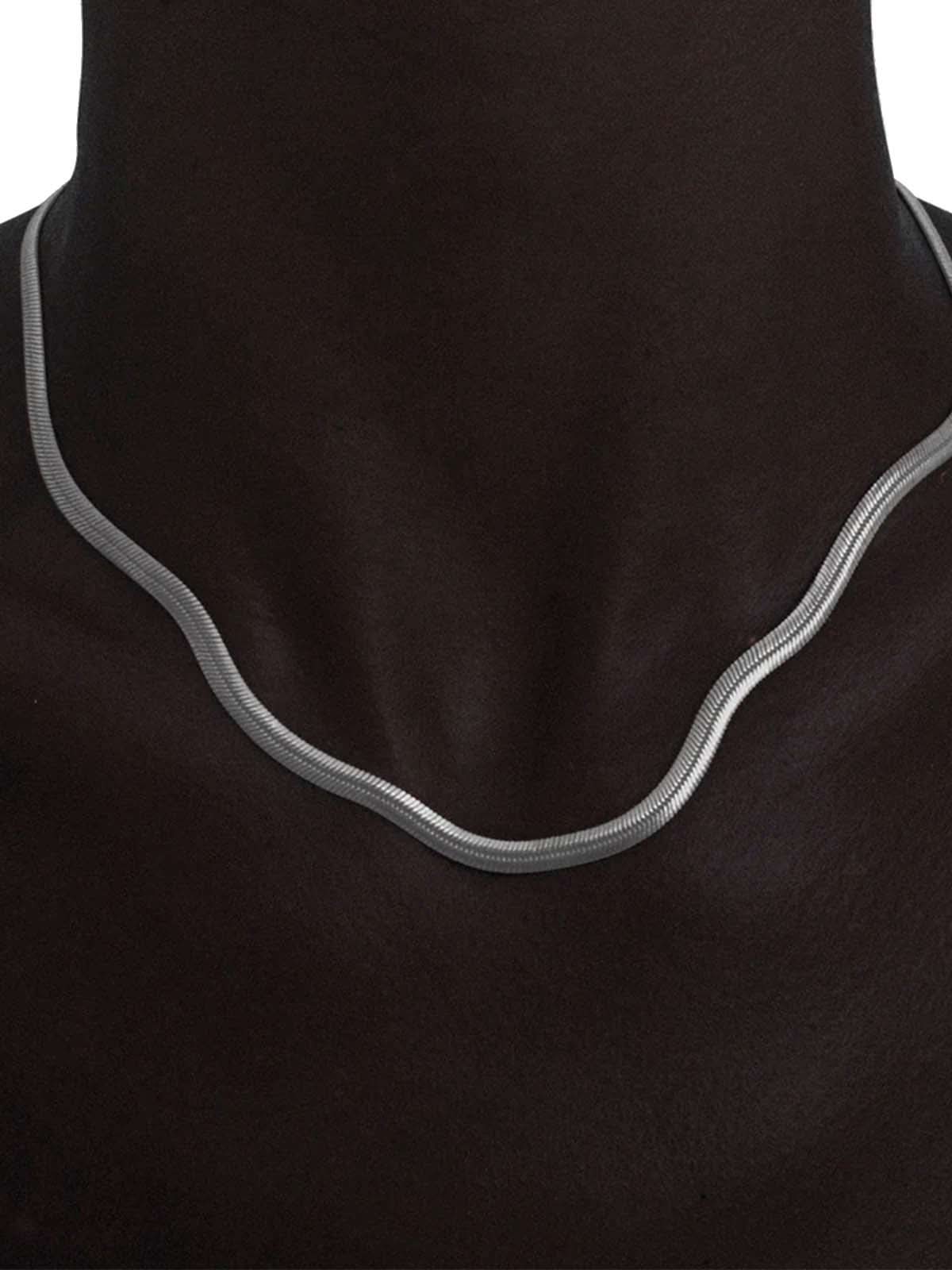 Les Solides Snake Necklace Silver