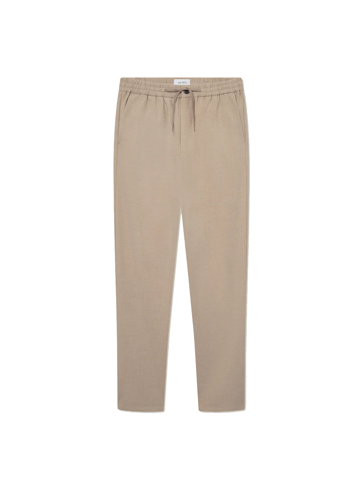 Les Deux Como Tapered Textured Drawstring Pants Dark Sand