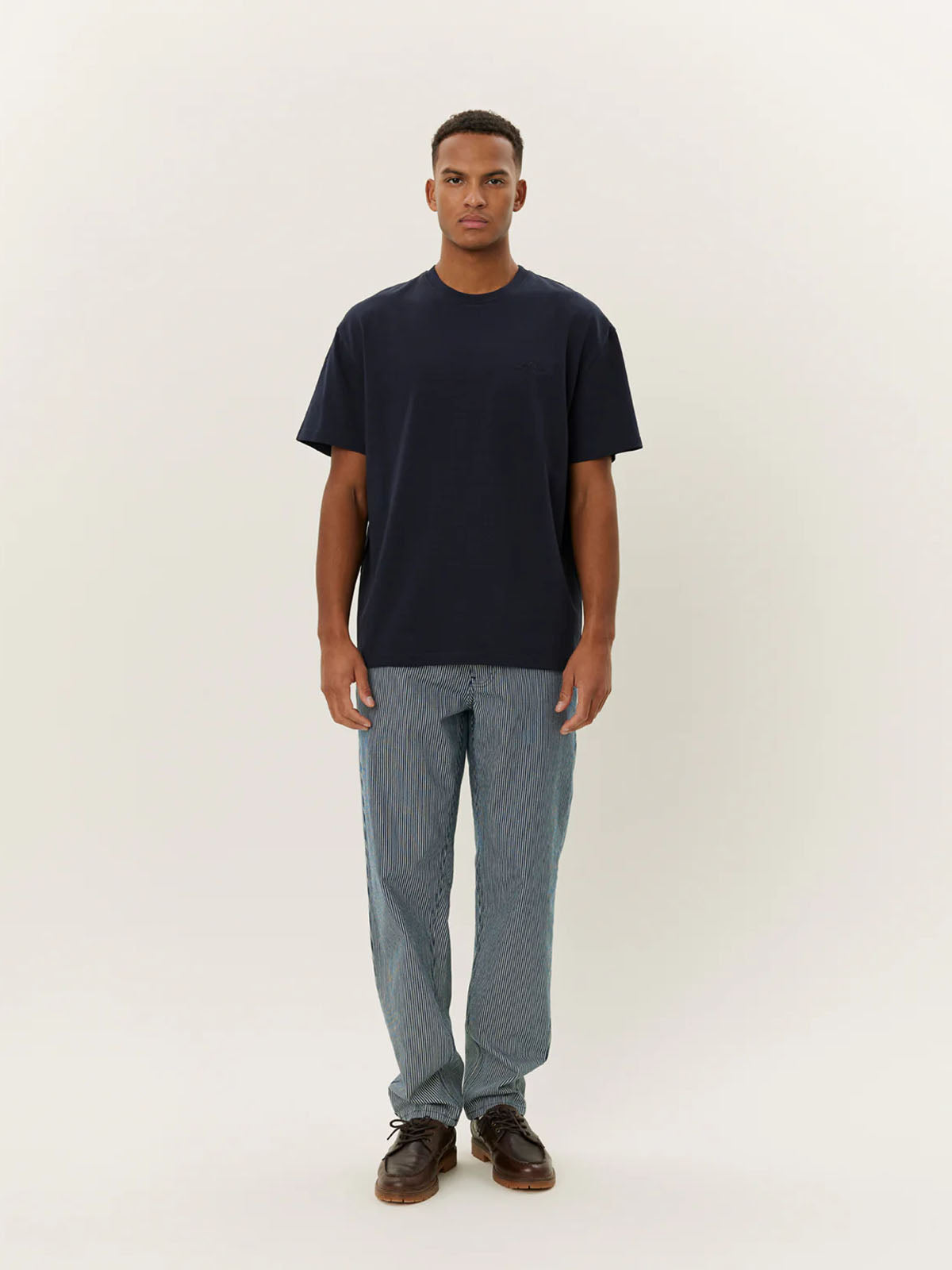 Les Deux Crew T-Shirt Dark Navy