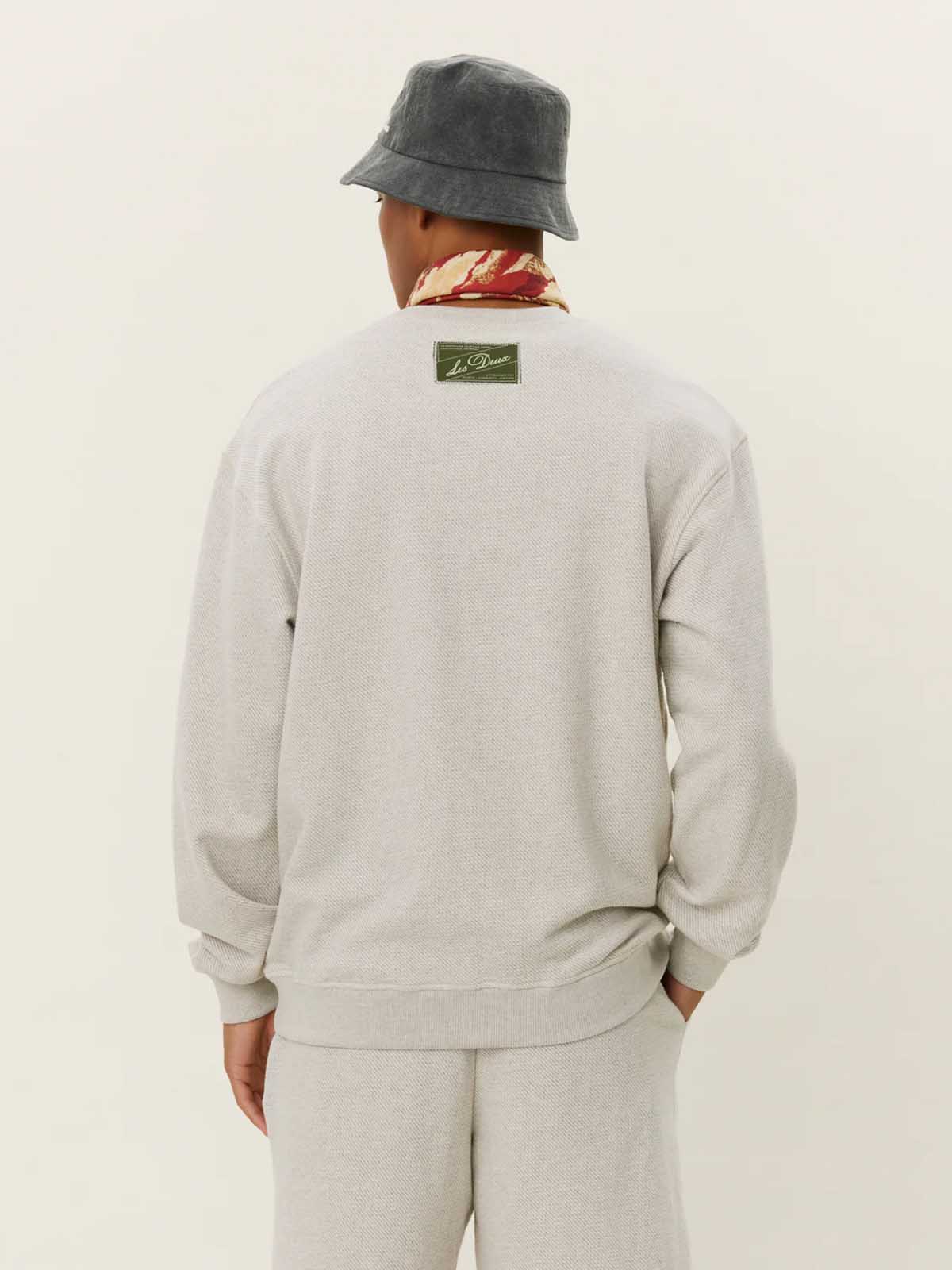Les Deux Sully Patch Sweatshirt Grey Melange