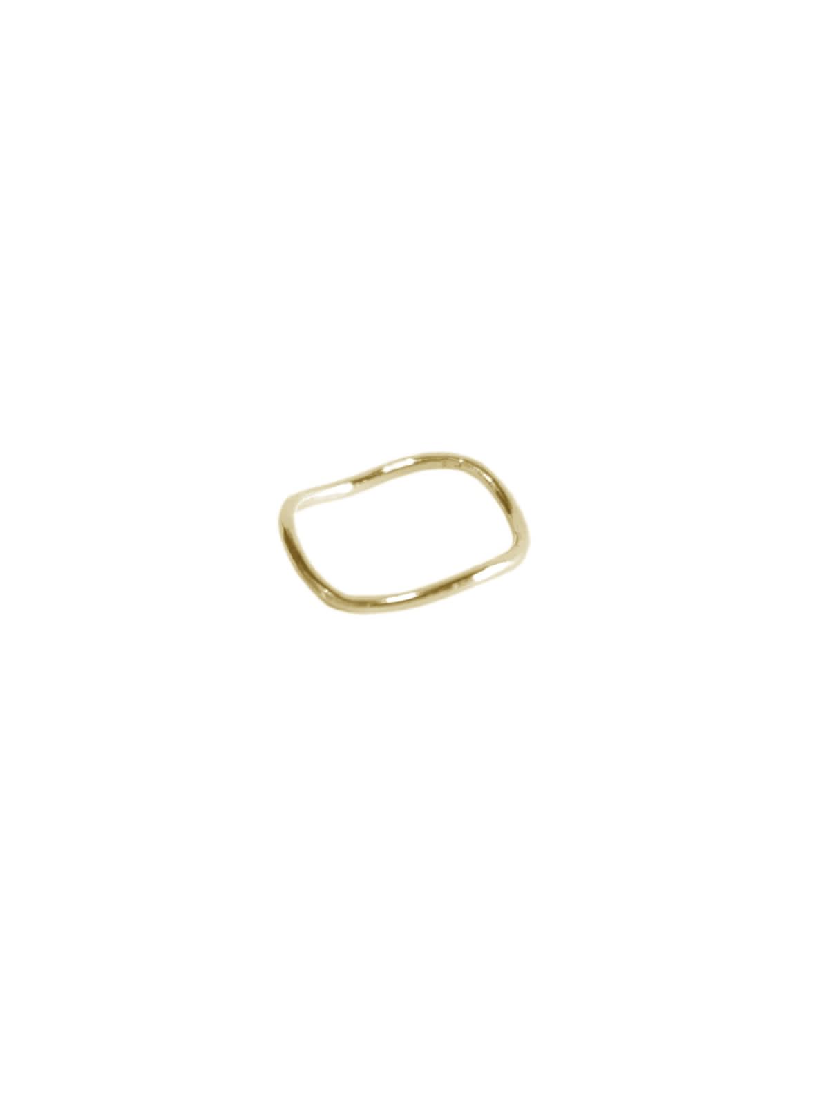 Les Solides Simple Wavy Ring Gold