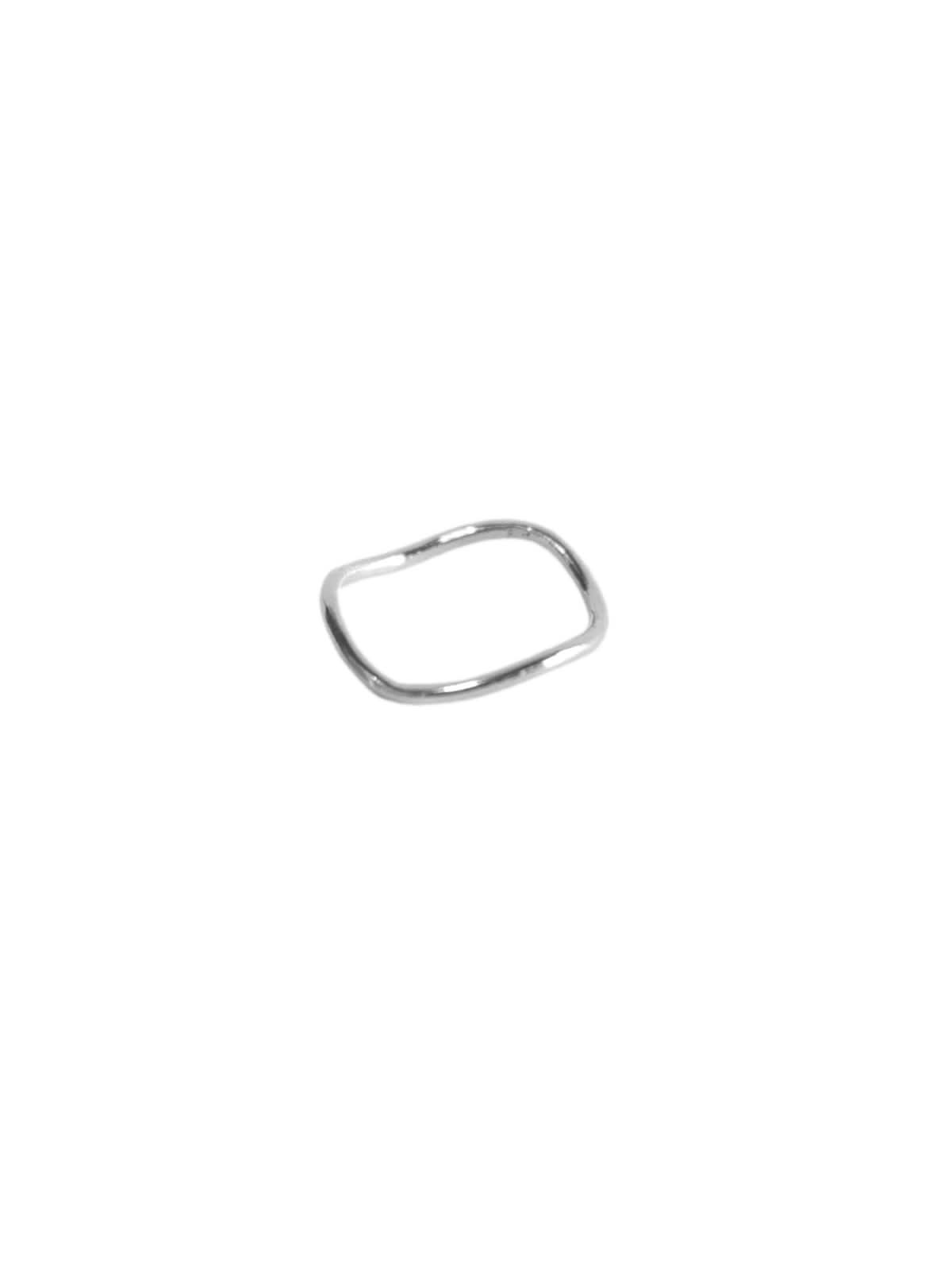 Les Solides Simple Wavy Ring Silver