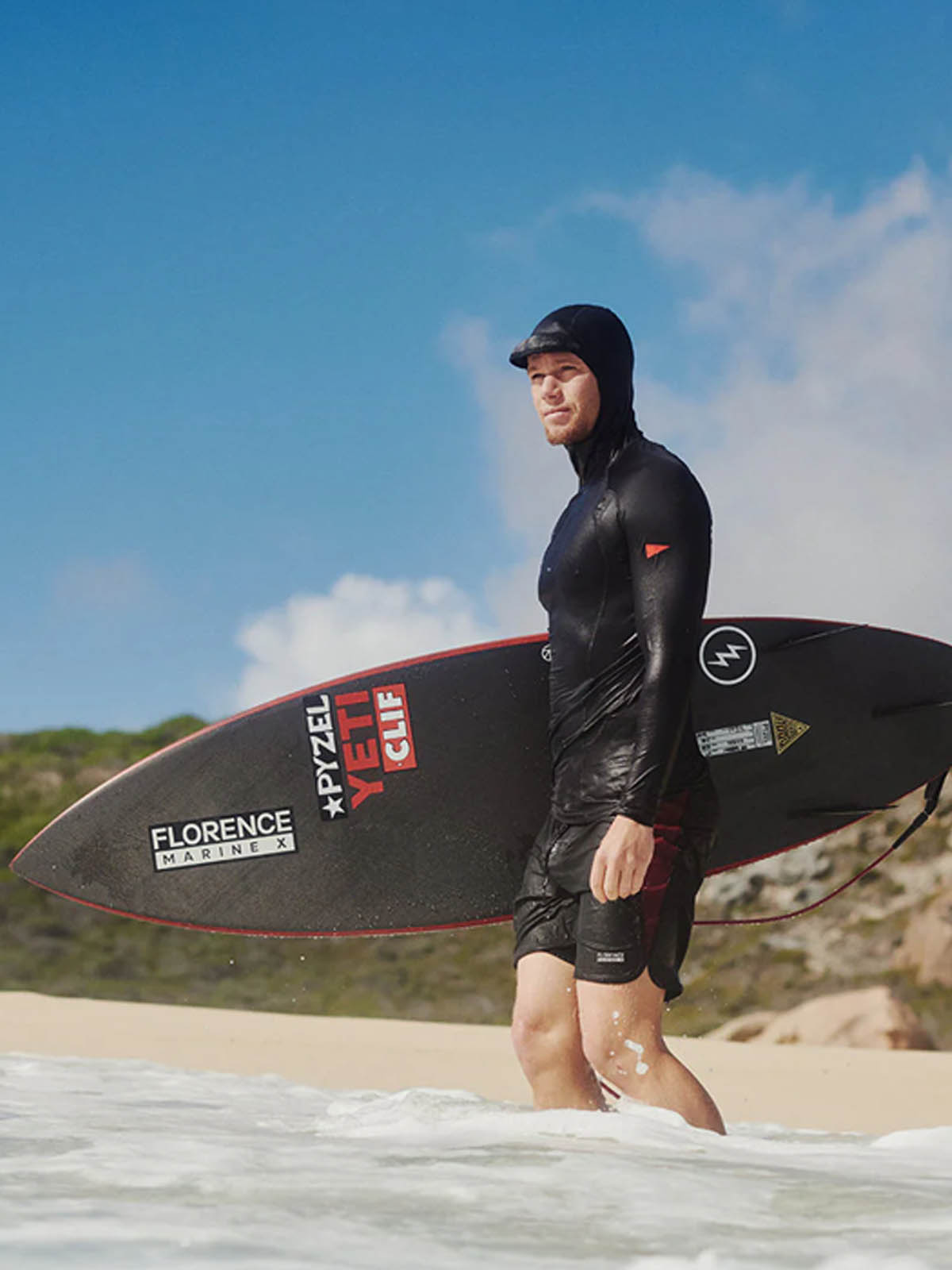 Florence Marine X Long Sleeve Hooded Rashguard Black