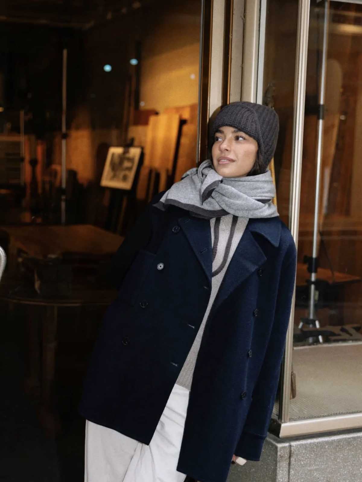 Lovem Aviator Cashmere Hat Brown