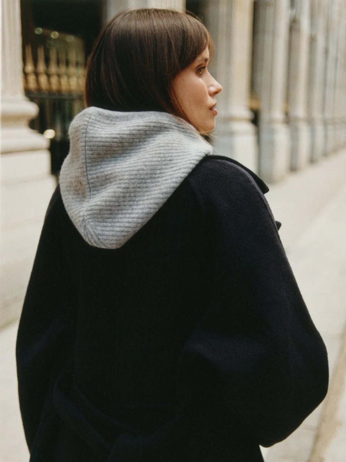 Lovem Hooded Hat Grey