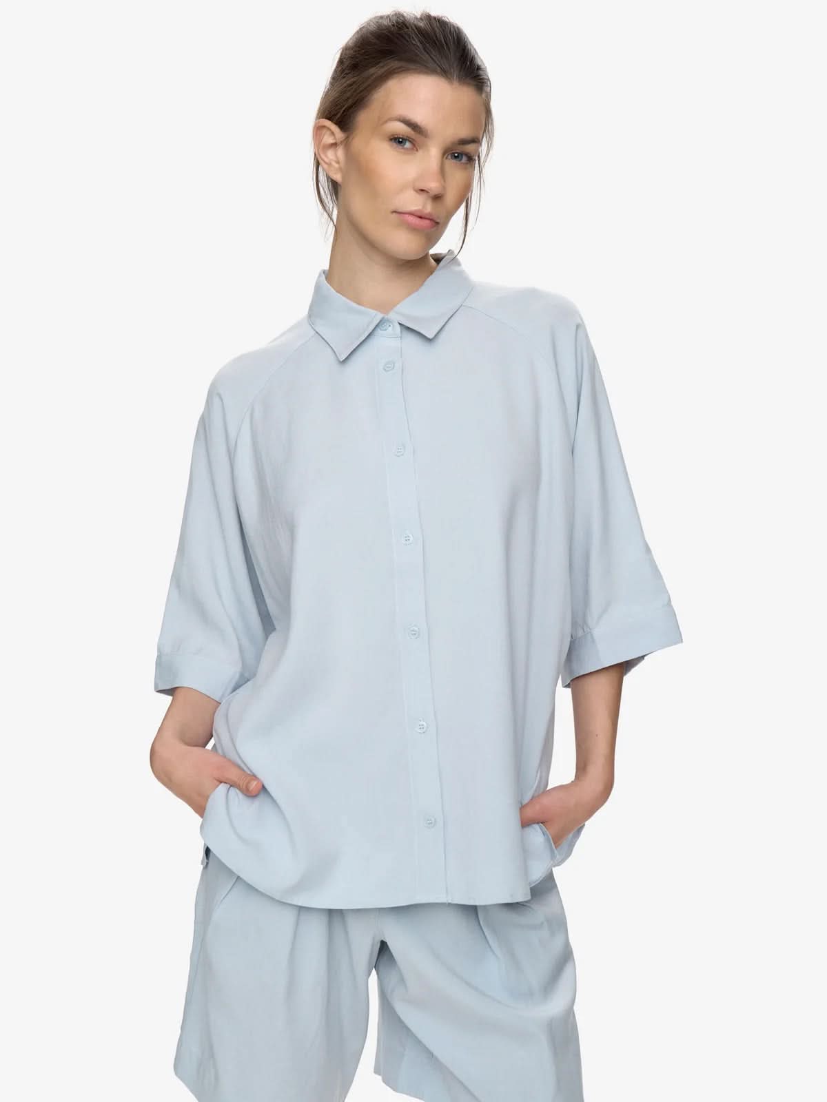 Minimum Abby Wide SS Shirt Xenon Blue