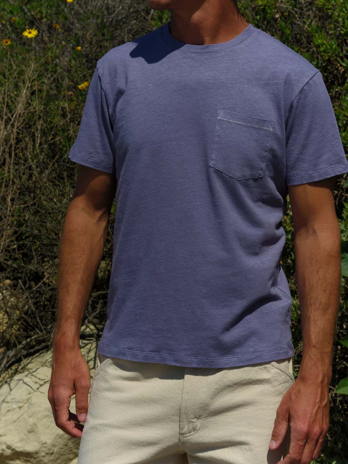 Mollusk Hemp Pocket Tee Lavender Blue