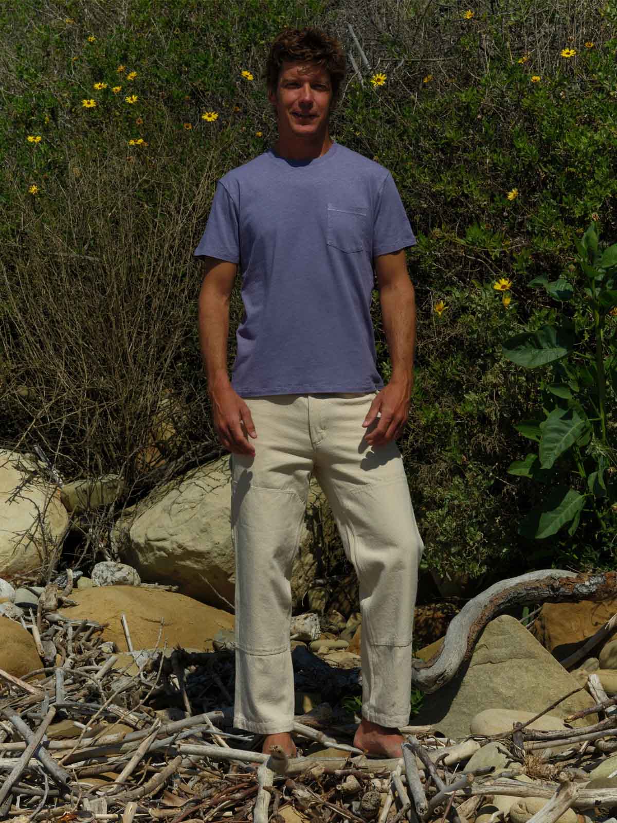 Mollusk Hemp Pocket Tee Lavender Blue