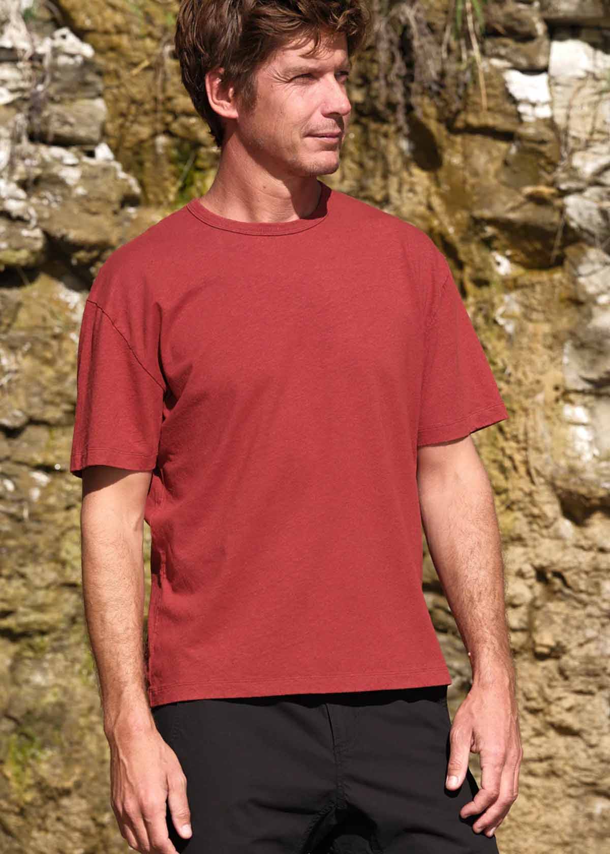 Mollusk Hemp Tee Deep Cherry