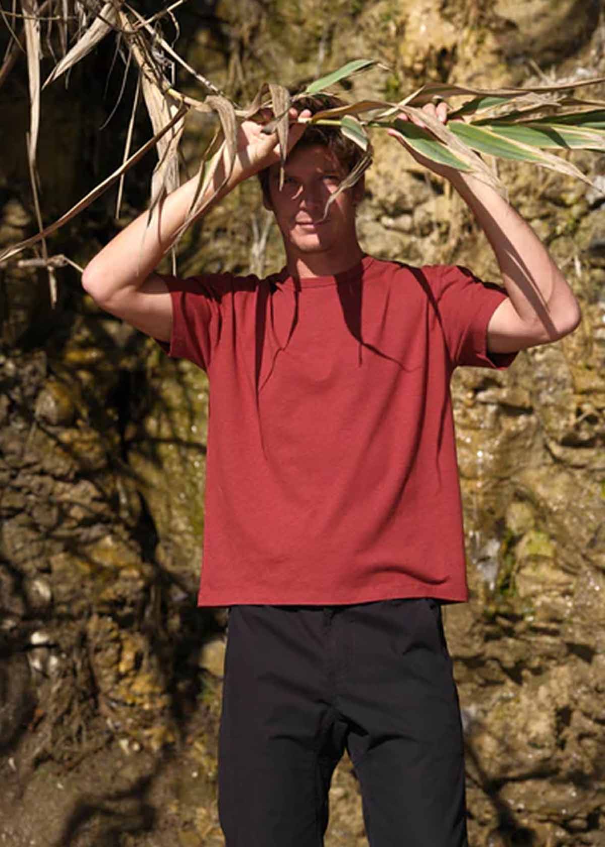 Mollusk Hemp Tee Deep Cherry