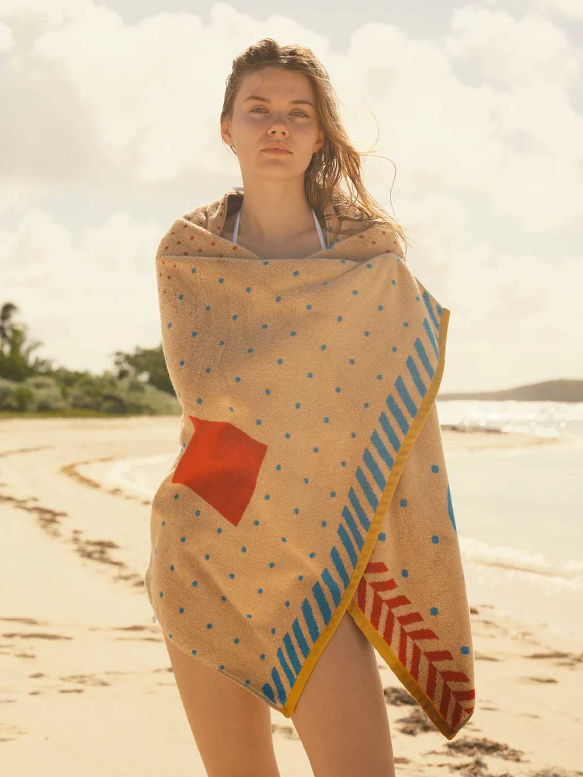 Mollusk Quoddy Towel Red Blue