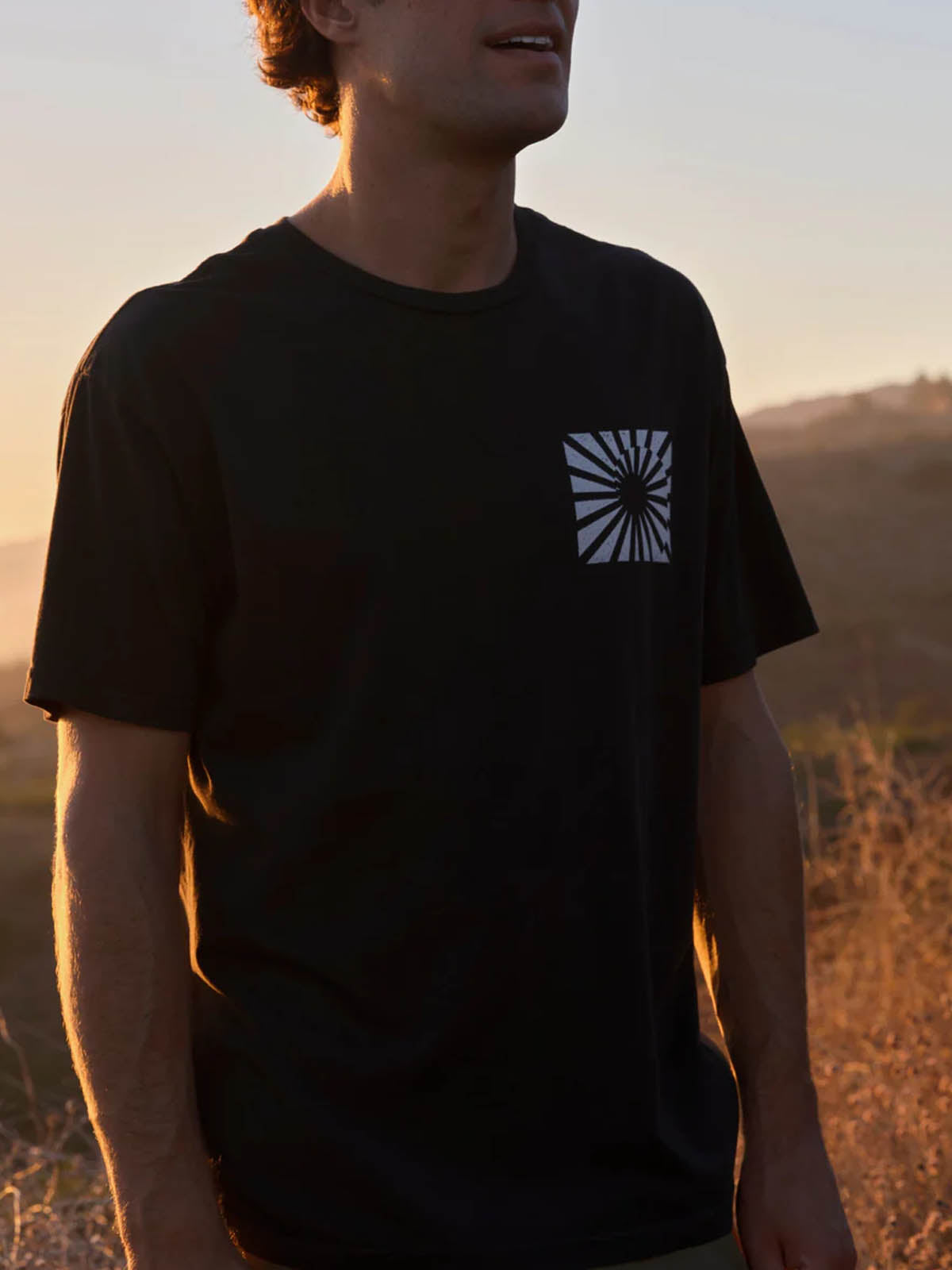 Mollusk Refraction Tee Faded Black