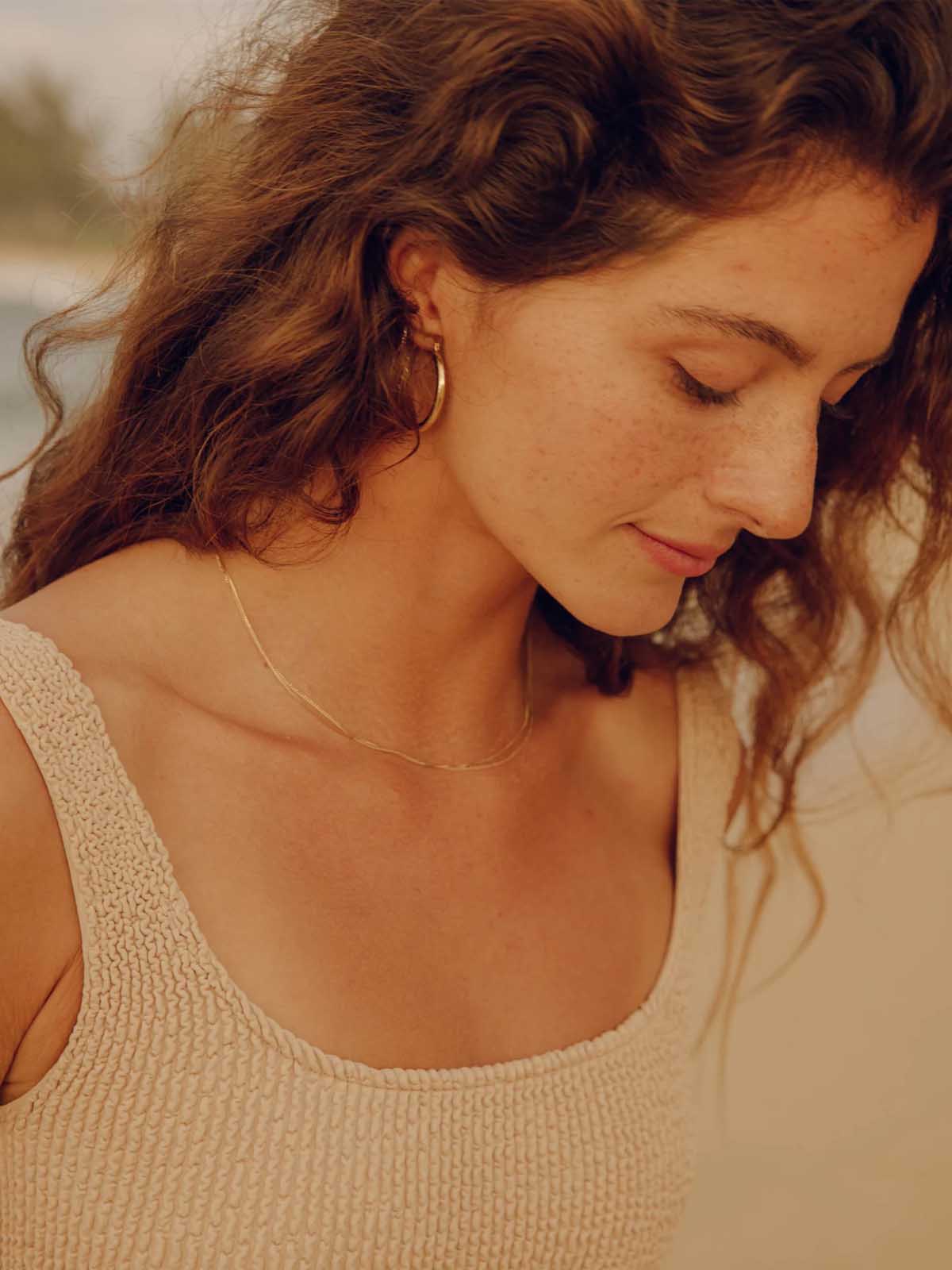 Mollusk Womens Ripple Bikini Top Milkweed