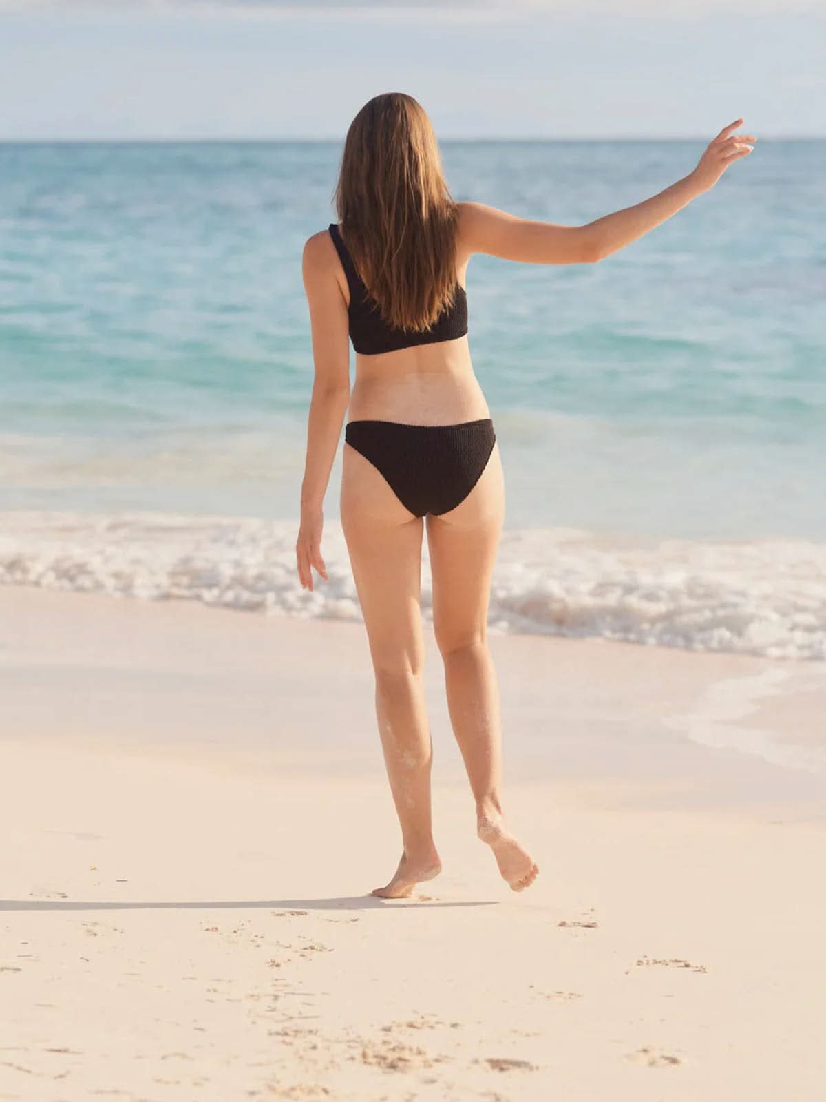 Mollusk Womens Ripple Bikini Bottom True Black
