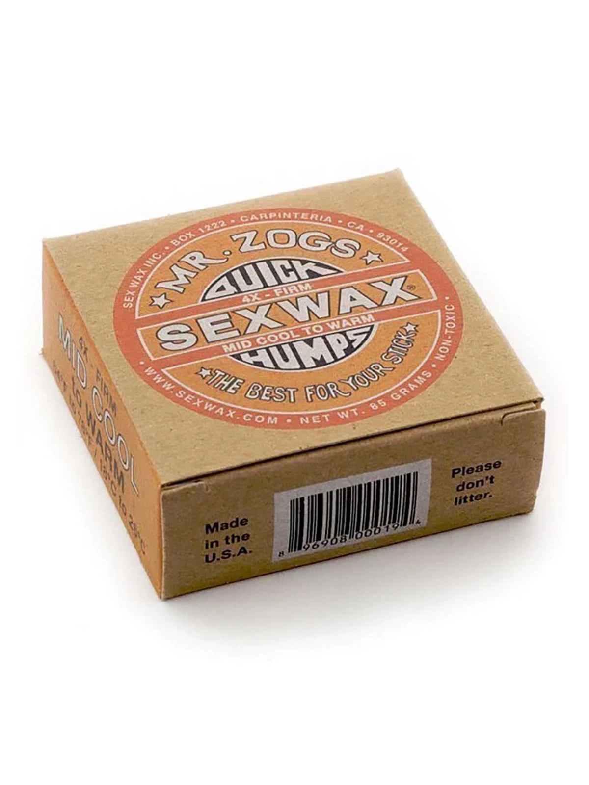 Mr. Zogs Sex Wax Quick Humps 4X Mid Cool to Warm (Firm) Eco Box