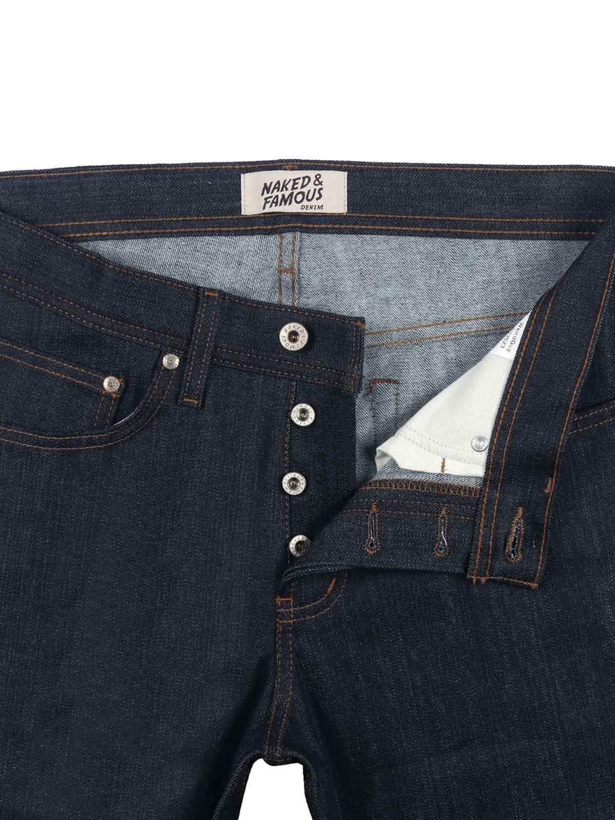 Naked & Famous Denim Weird Guy Indigo Cashmere Blend L32