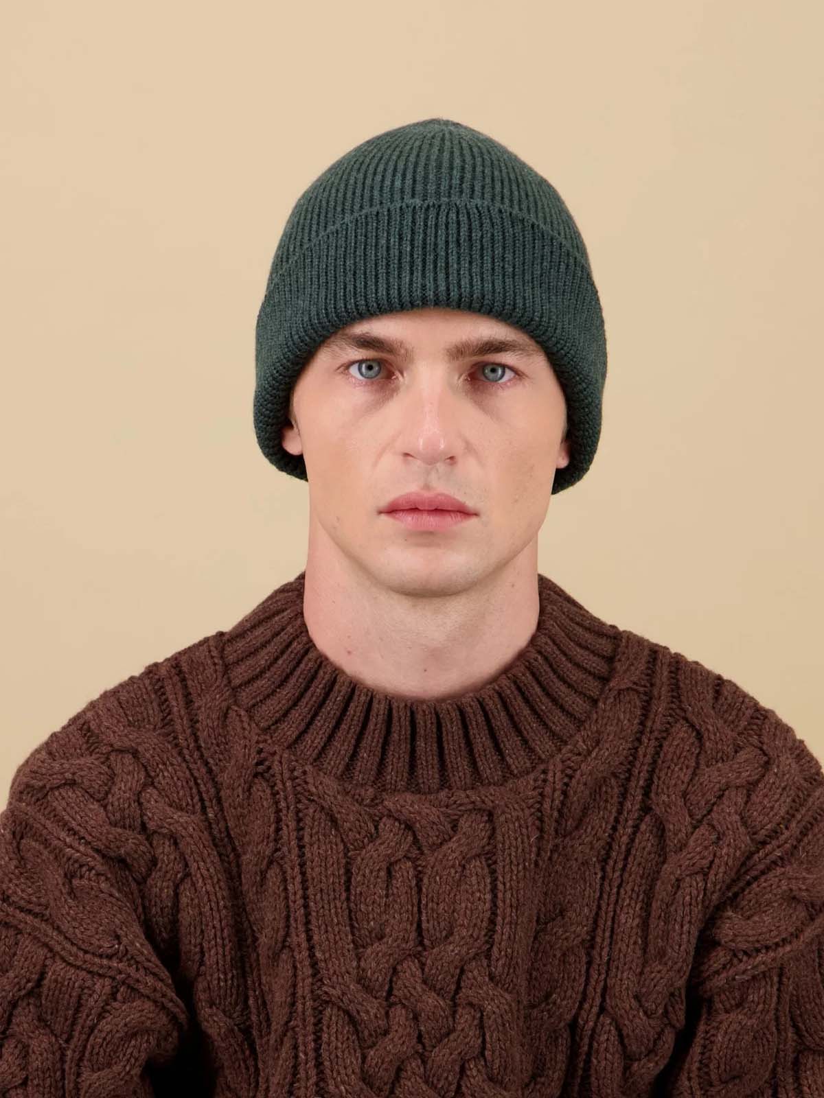 Nitto Beanie Ara Merino Wool Forest Green