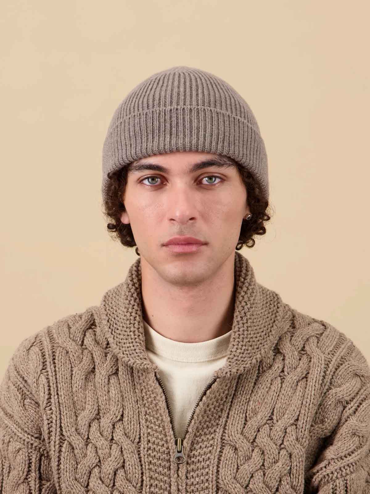 Nitto Beanie Ara Merino Wool Taupe