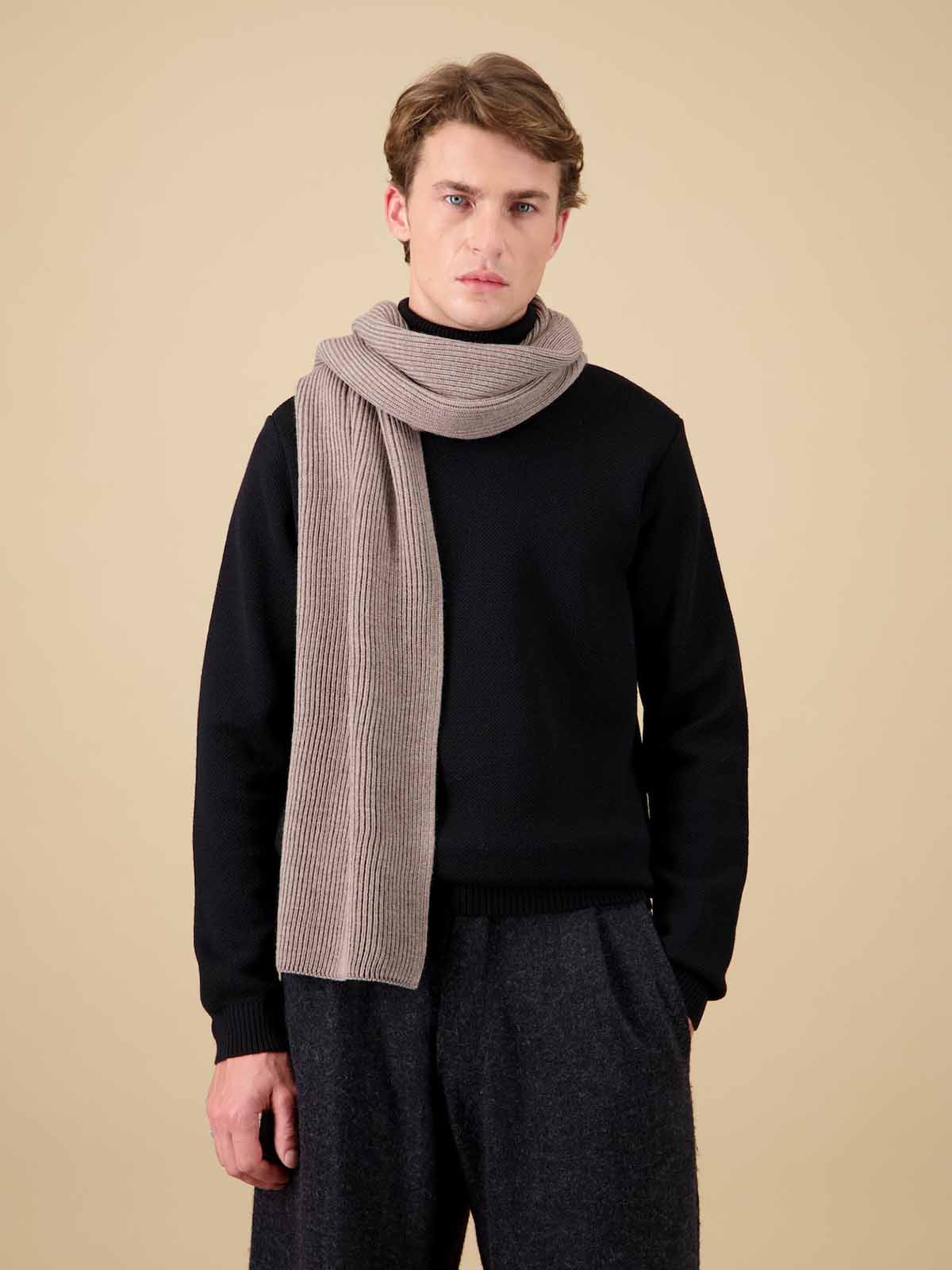 Nitto Scarf Loris Merino Wool Taupe