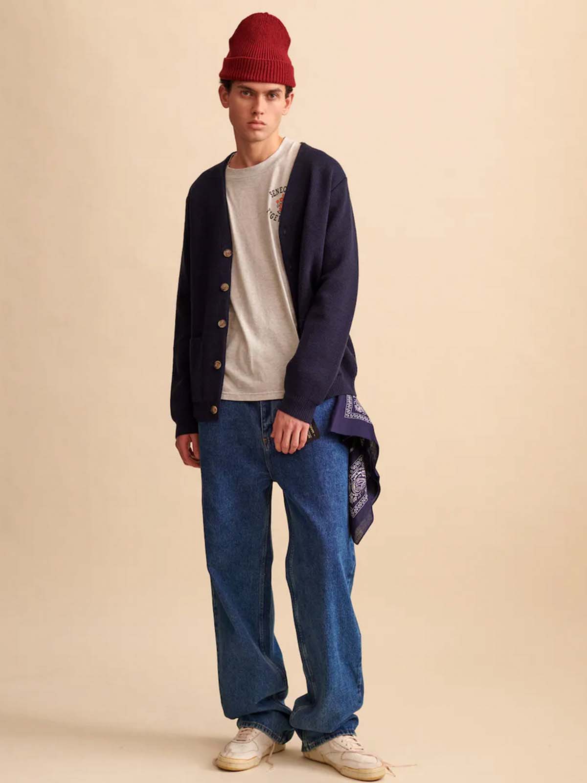 Nitto Merino Cardigan Youri Marine