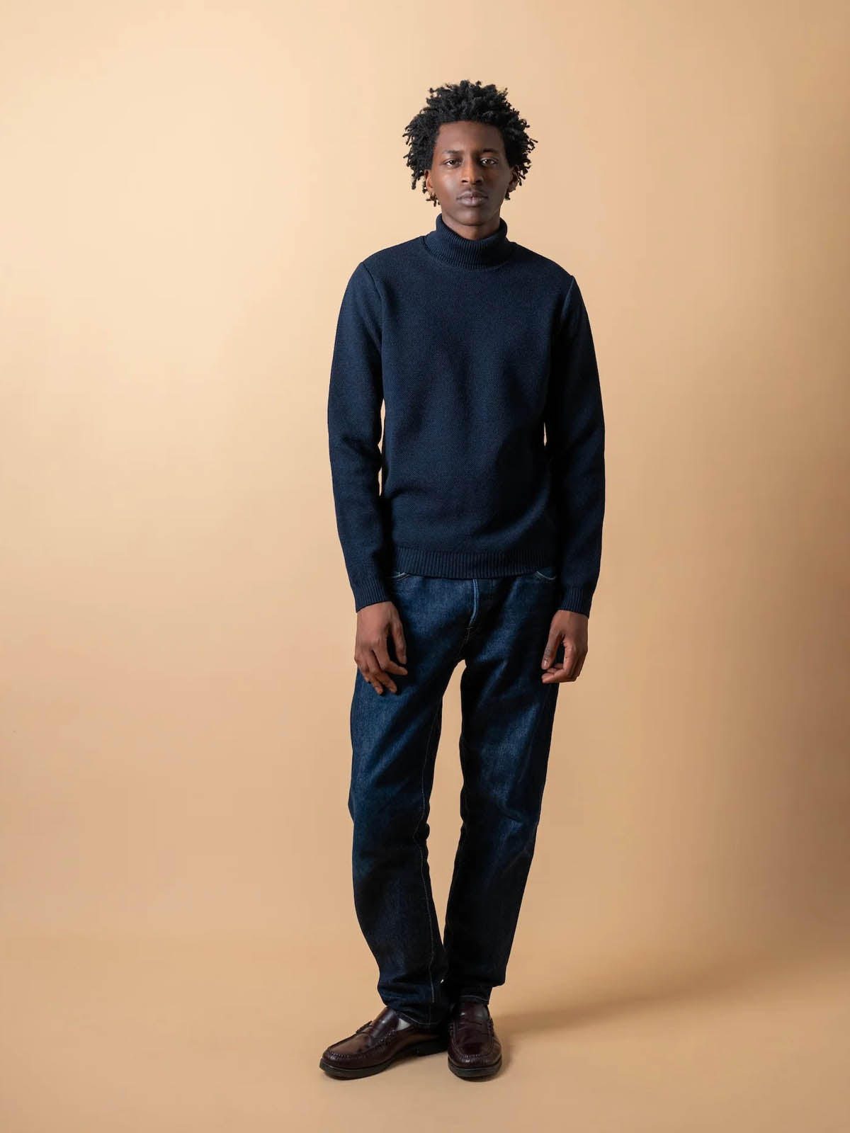 Nitto Merino Turtle Neck Jumper Youri Marine