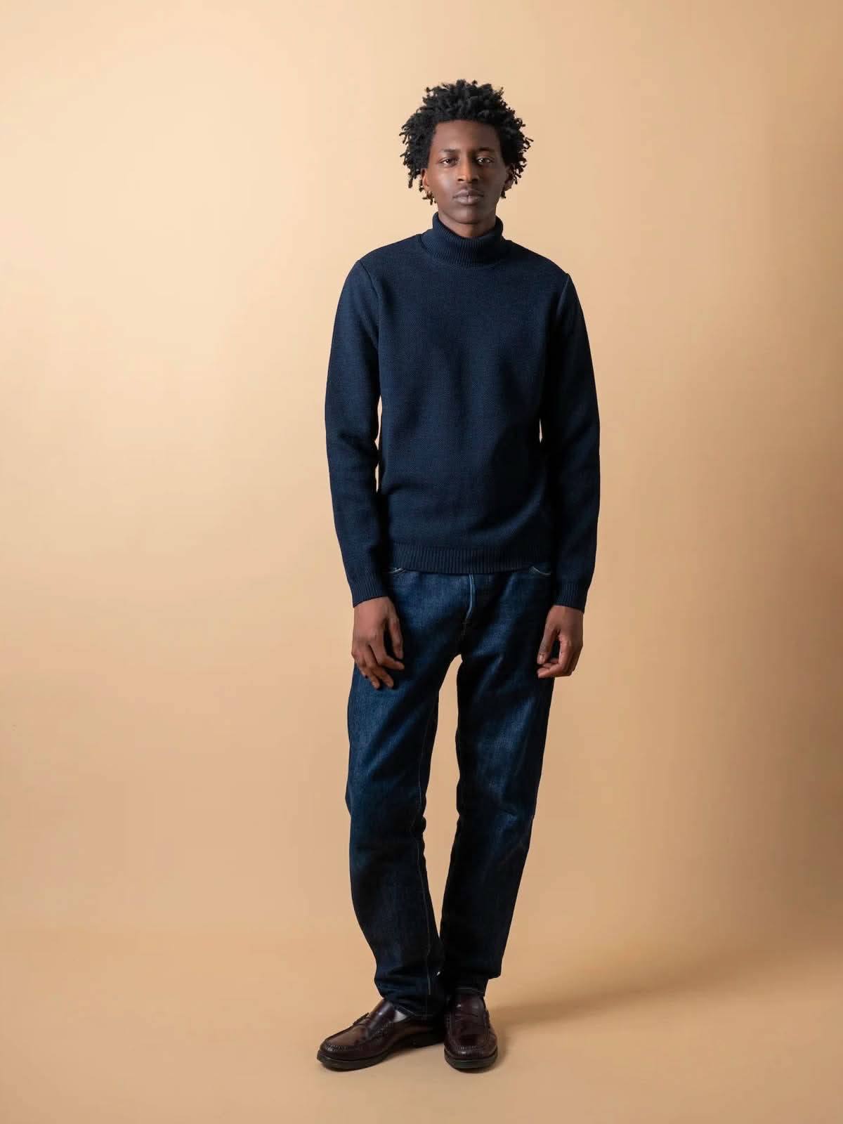 Nitto Merino Turtle Neck Jumper Youri Marine