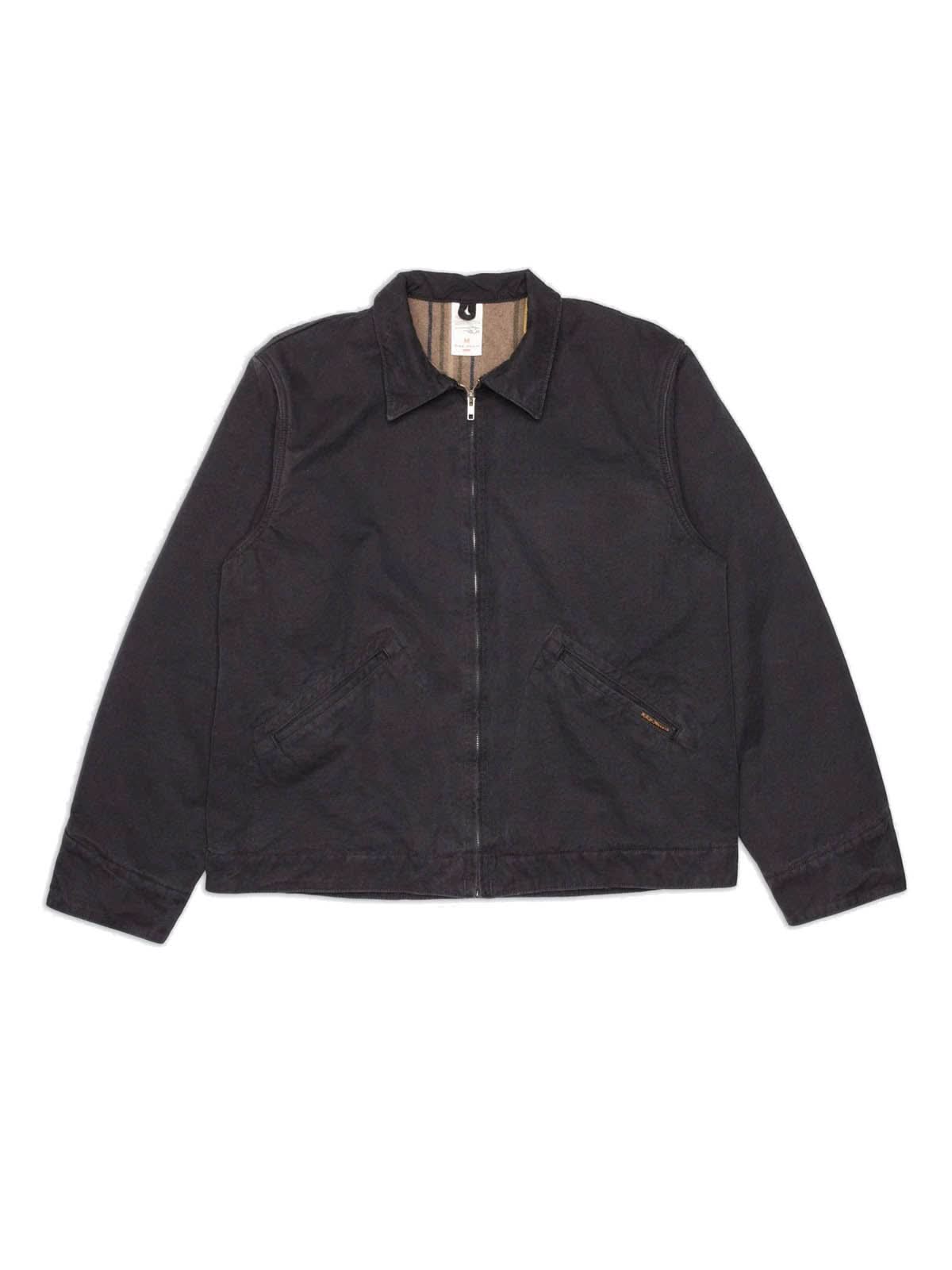 Nudie Jeans Co Blake Zip Jacket Duck Canvas Black