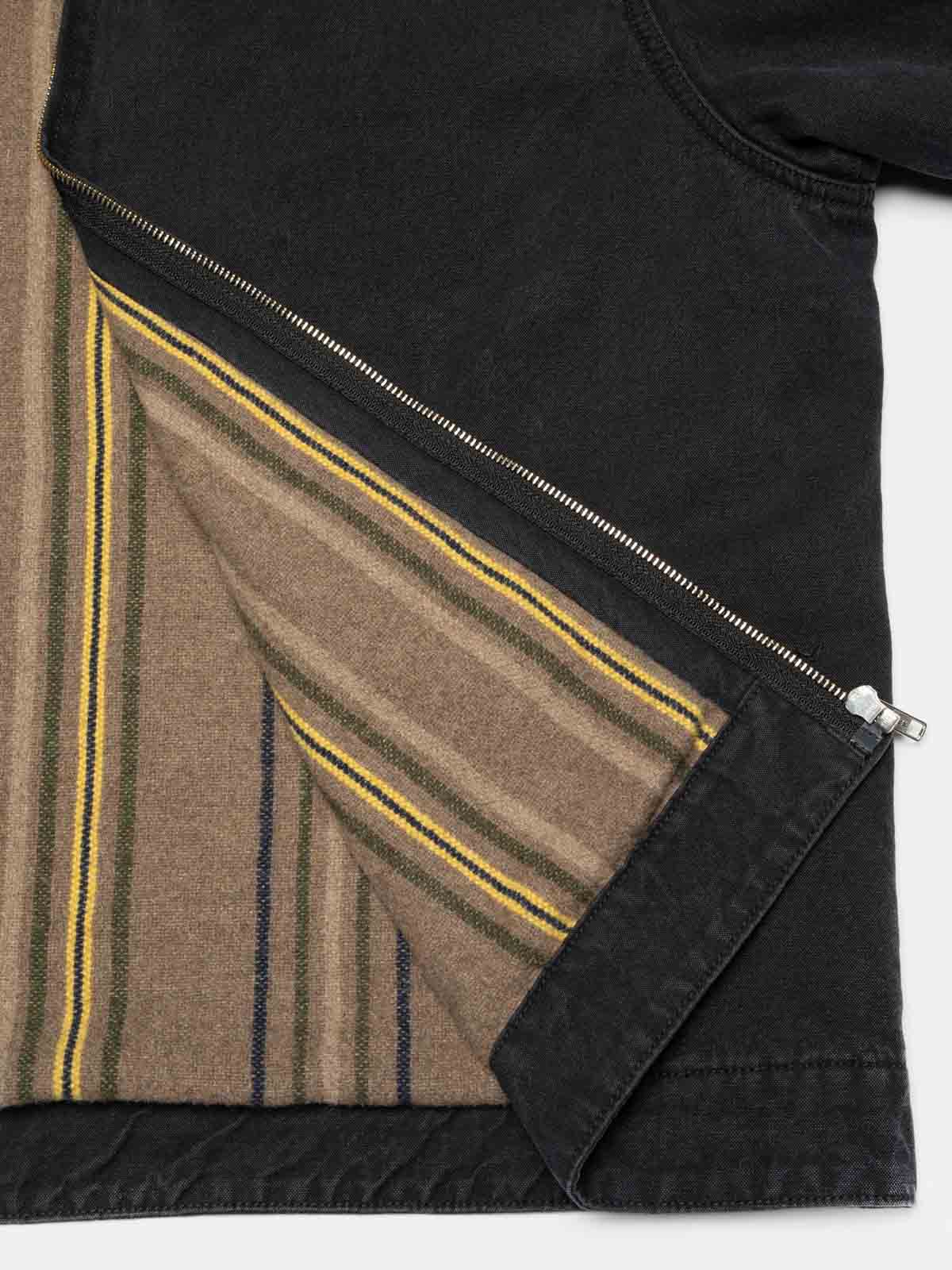 Nudie Jeans Co Blake Zip Jacket Duck Canvas Black