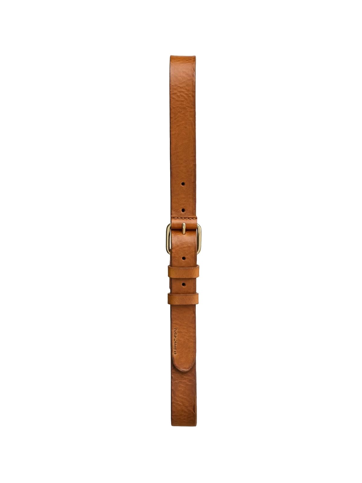 Nudie Jeans Co Dwayne Leather Belt Toffee Brown