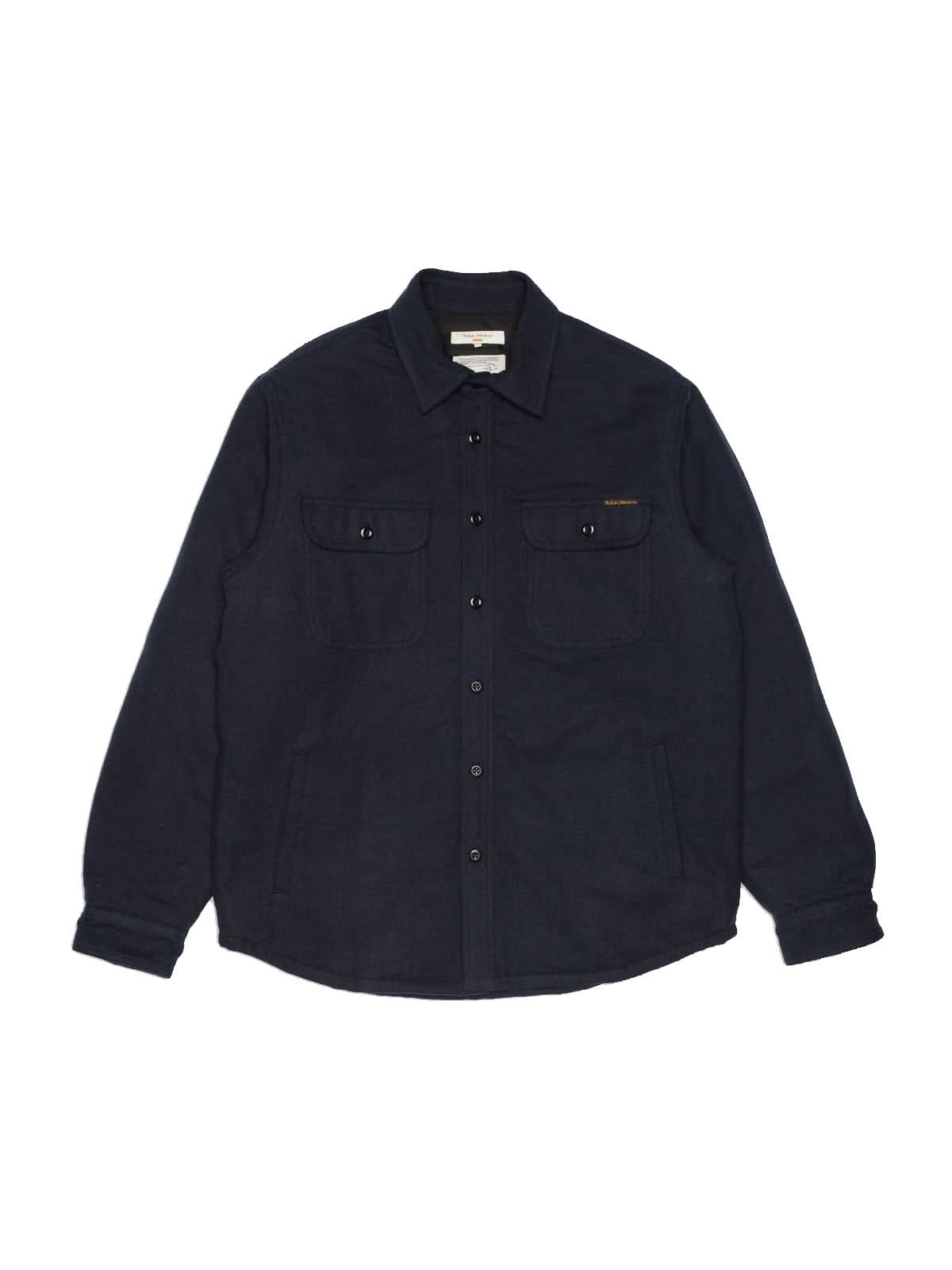 Nudie Jeans Co Glenn Padded Shirt Flannel Blueberry