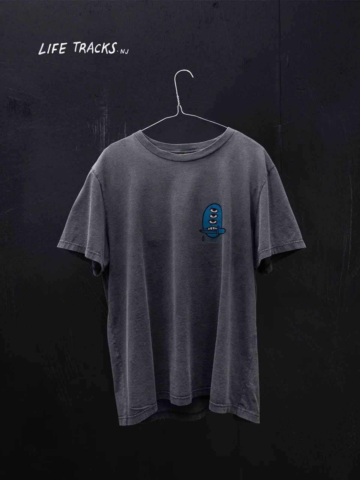 Nudie Jeans Co Roy Raw Tracks T-Shirt Antracite
