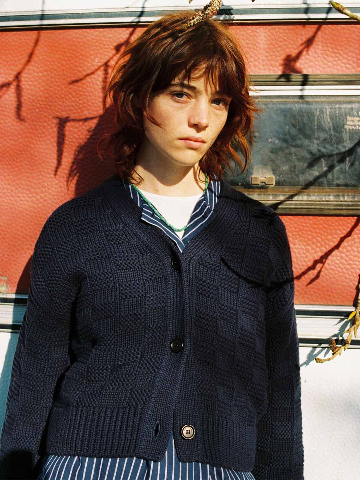 Nudie Jeans Co W's Karla Knitted Cardigan Blueberry