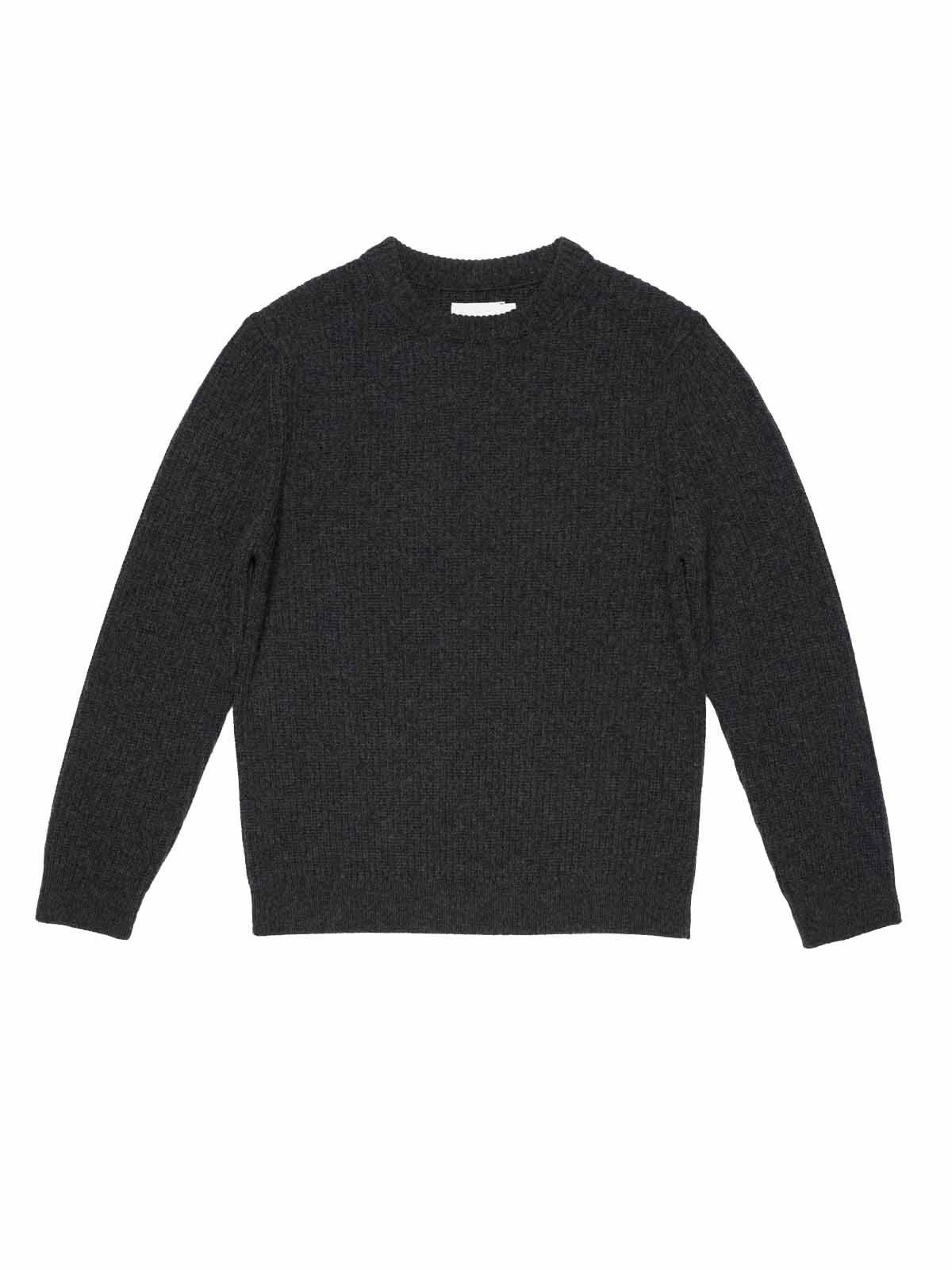Nudie Jeans Co August Rib Wool Jumper Anthracite Melange